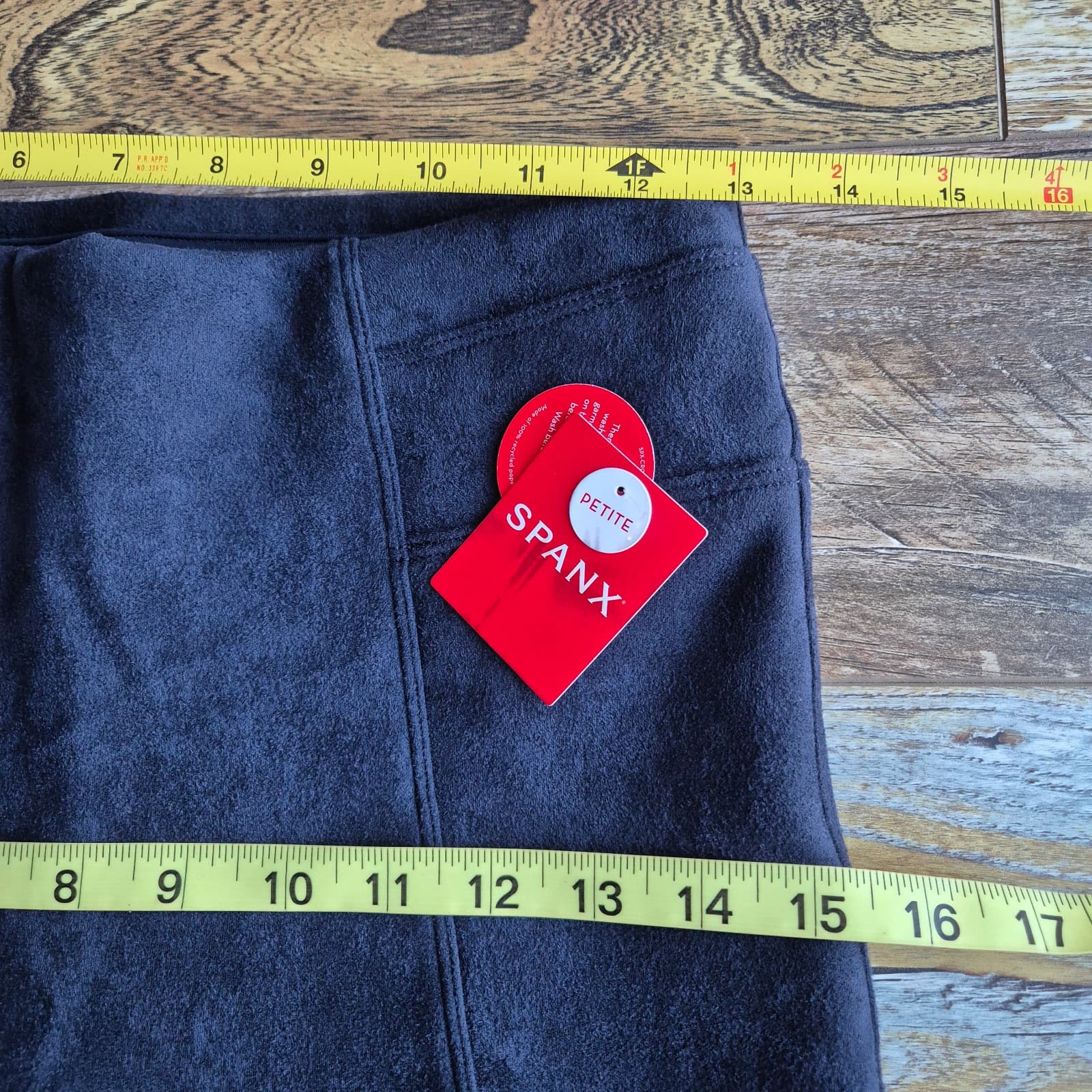 NWT SPANX Faux Suede Ankle Legging Seamed Pull-On Stretch Classic Navy Sz.S - Thumbnail 10