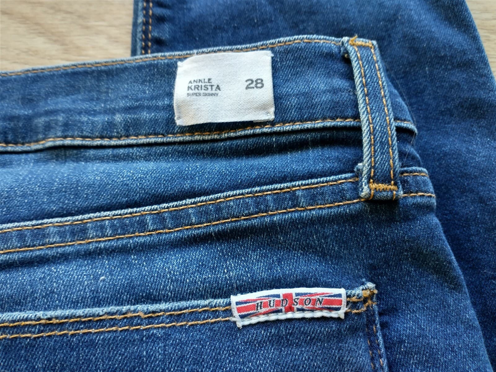 Hudson Jeans Krista Super Skinny Women Jeans High Rise Medium Wash Blue Sz.28 - Thumbnail 9