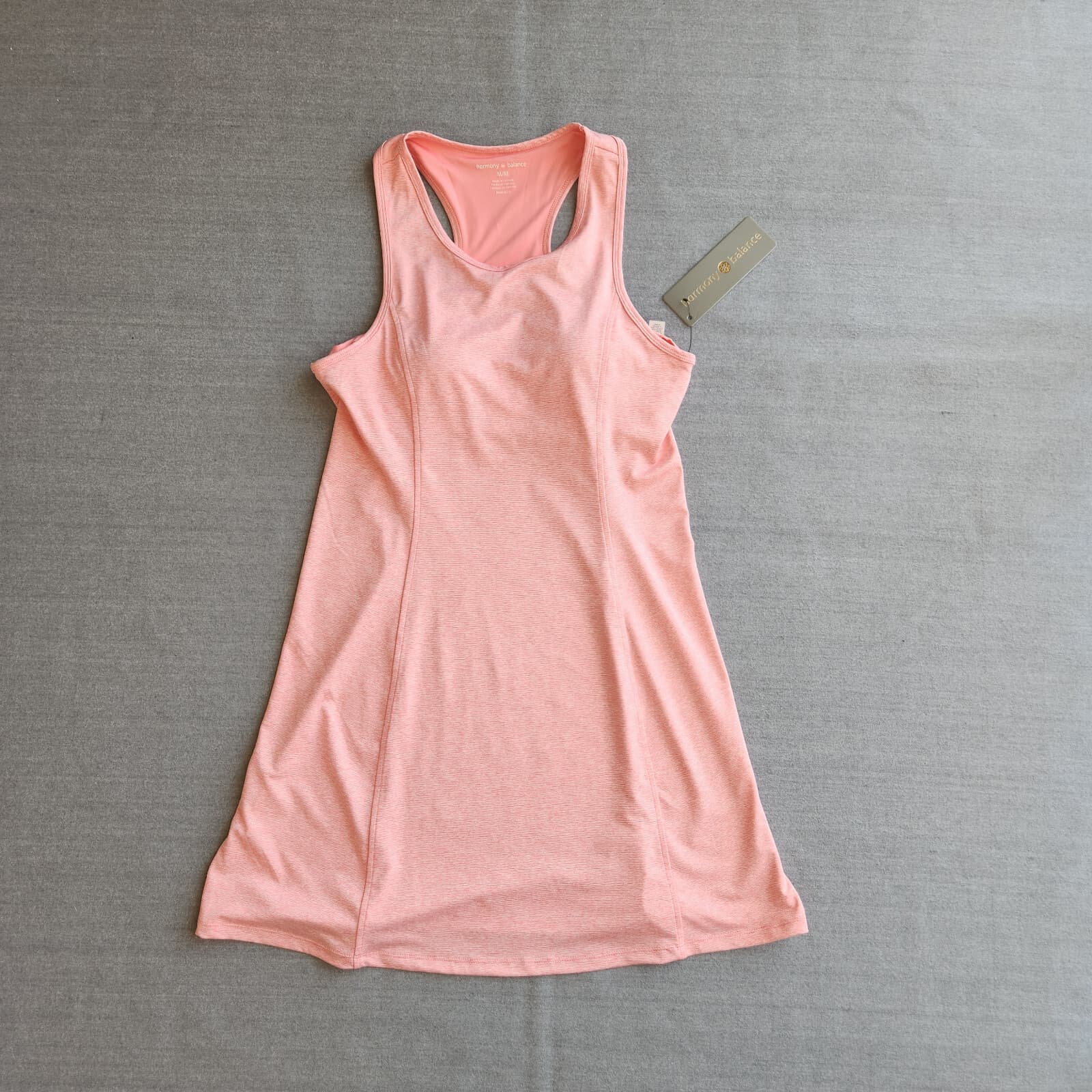 NWT Harmony Balance $58 Athletic Tennis Mini Dress Built-In Bra Pink Women's M - Thumbnail 4