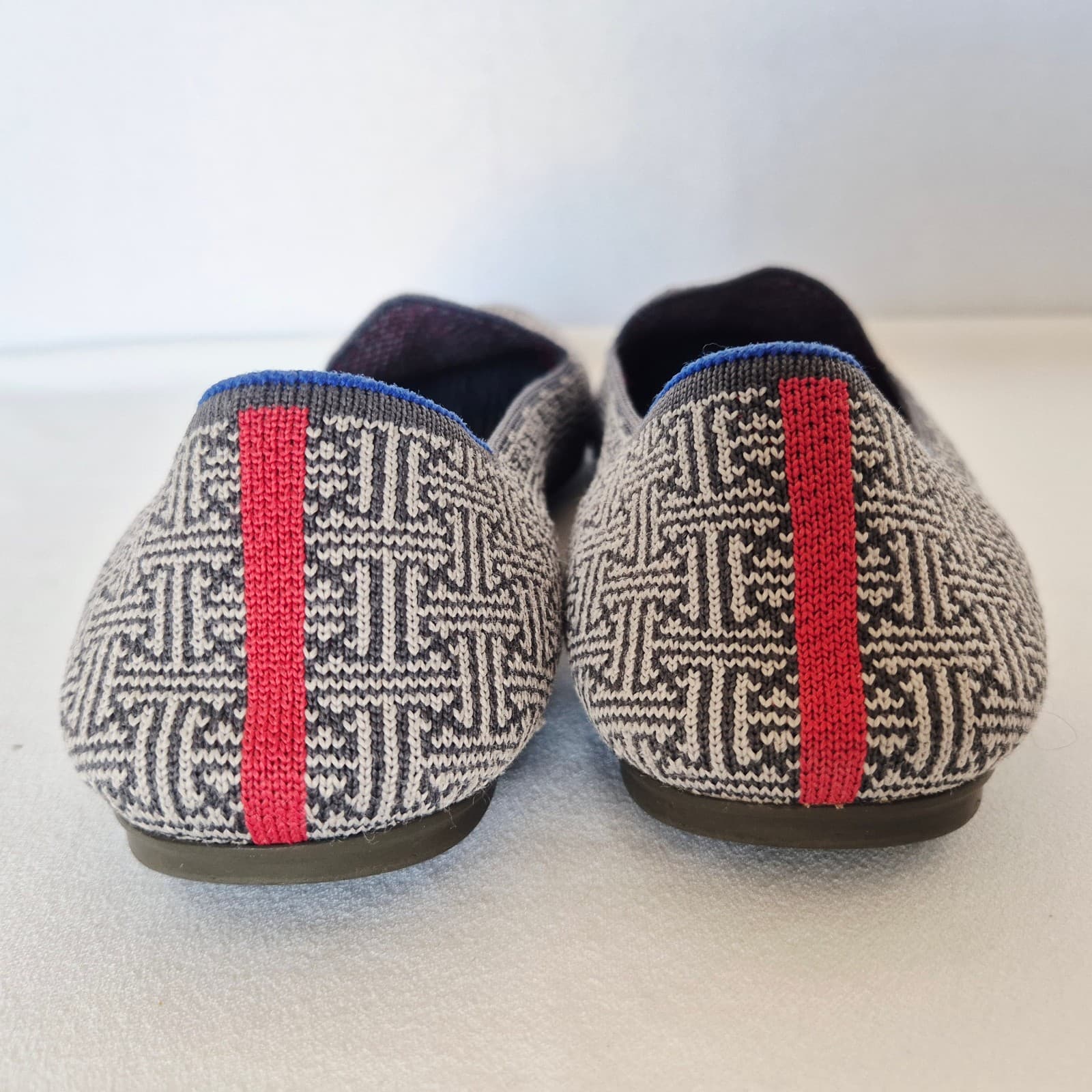 Rothy's The Loafer Retired Charcoal Grid Pattern Slip-On Comfort Women's US11 - Thumbnail 6