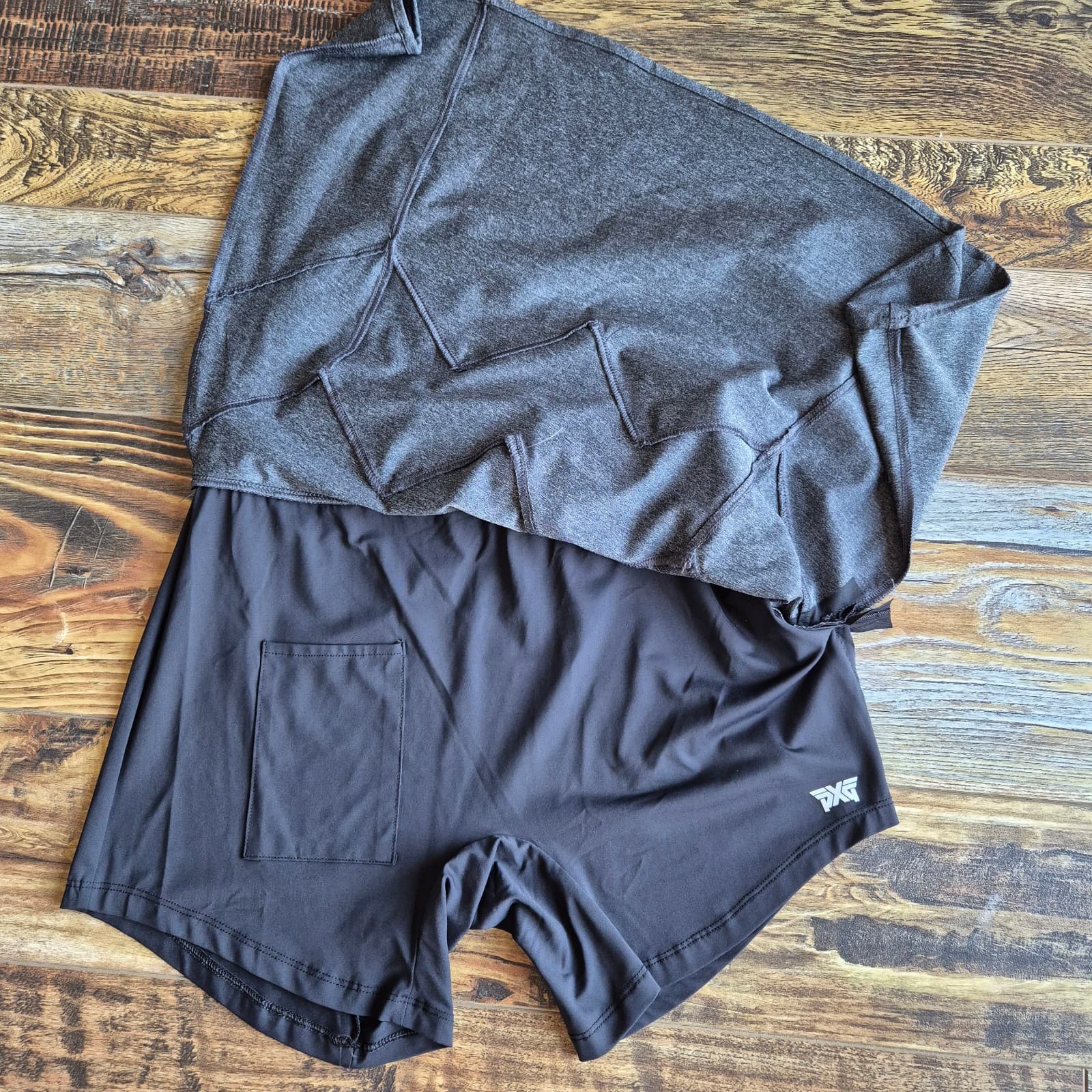 PXG Parsons Xtreme Golf Made in Korea Golf Skort Side-Zipper Pocket Grey Women S - Thumbnail 4