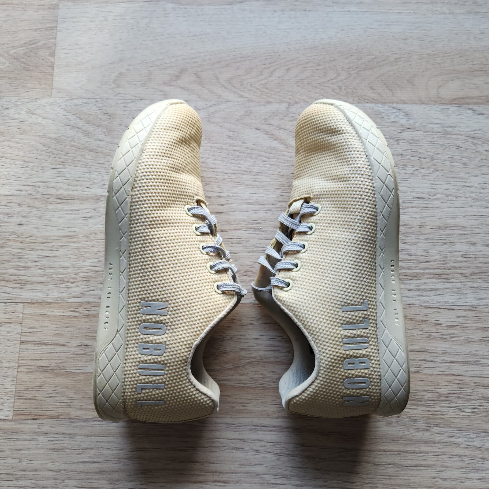 Nobull Super Fabric Vanilla Trainer Sneakers Lace-Up Yellow Unisex US M8 W9.5 - Thumbnail 5