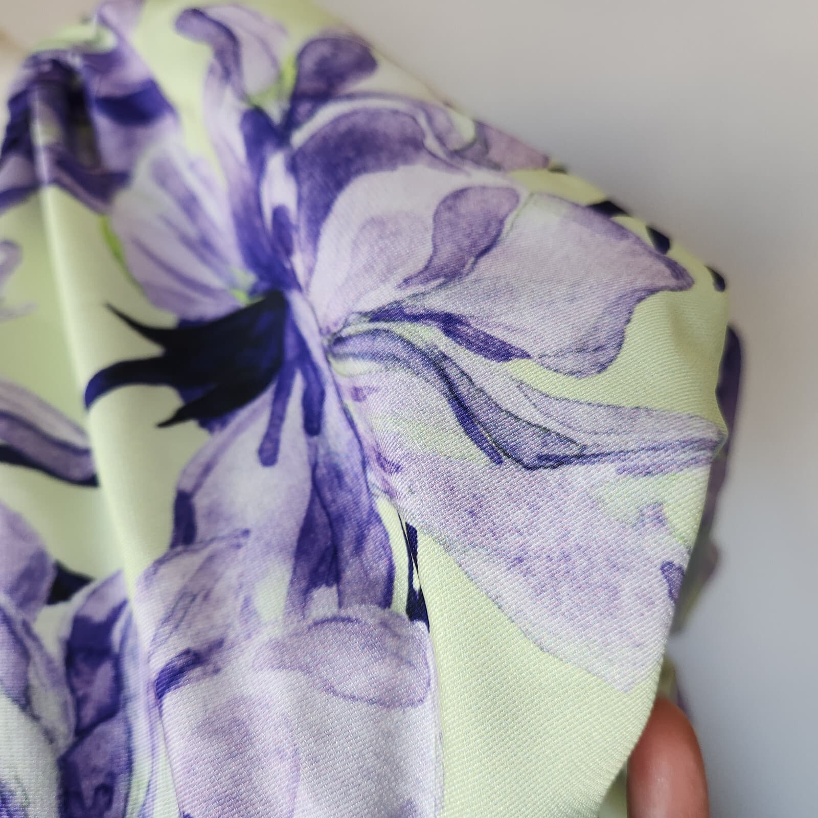 Delfi Collective Puff-Sleeve Floral Maxi Dress Smock Off-The Shoulder Purple XS - Thumbnail 10