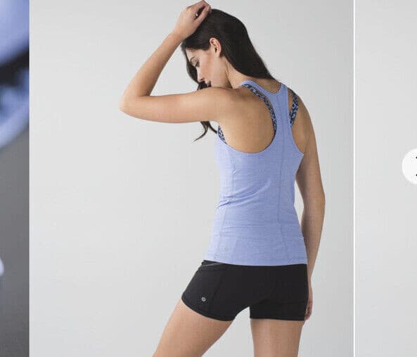 Lululemon Inspiration Sports Tank Top Built In Bra Purple Leopard Spotted Sz.6 - Thumbnail 7