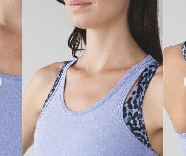 Lululemon Inspiration Sports Tank Top Built In Bra Purple Leopard Spotted Sz.6 - Thumbnail 6