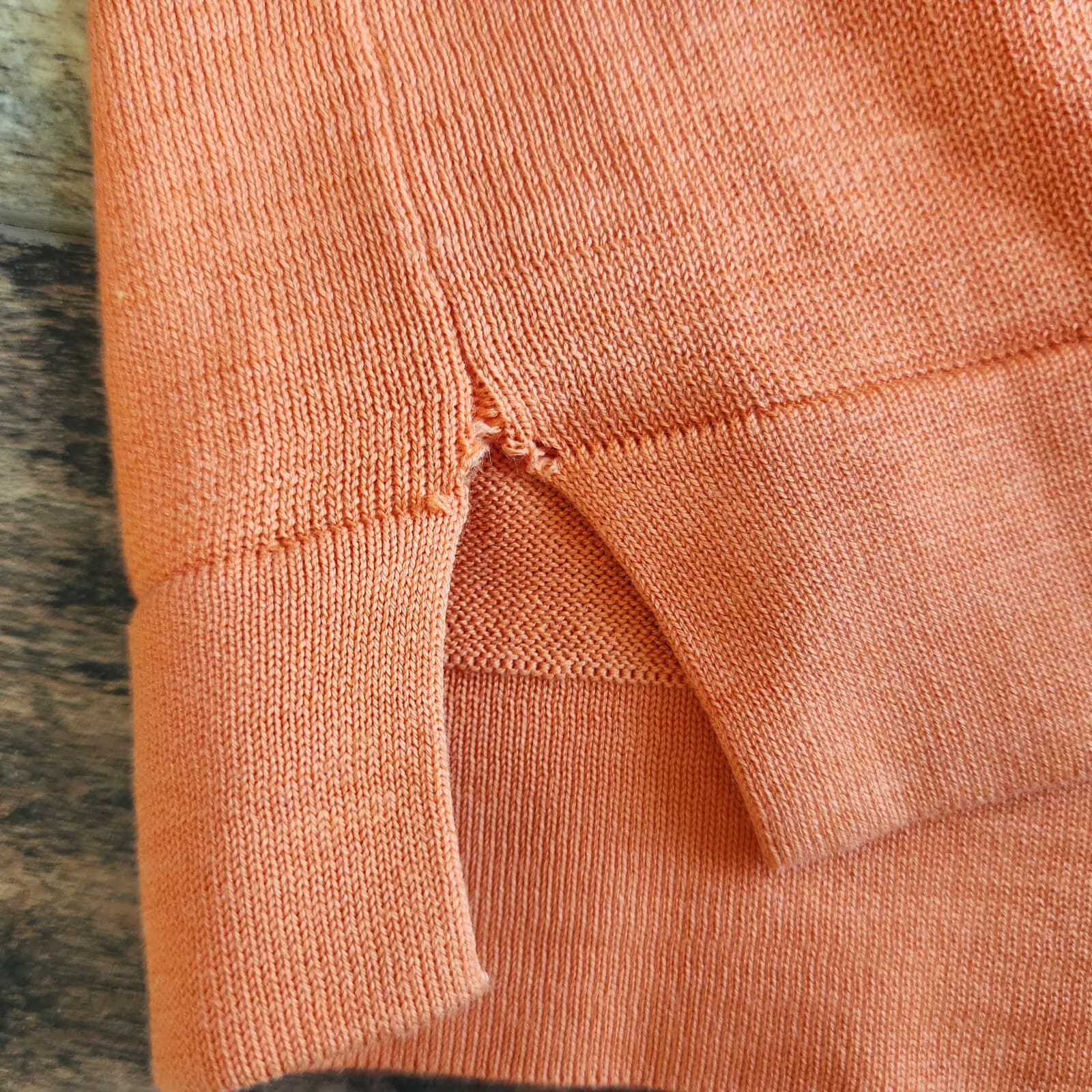 Peter Millar Silk Cotton Blend Crew Neck Sweater Pullover Pocket Orange Men's M - Thumbnail 10