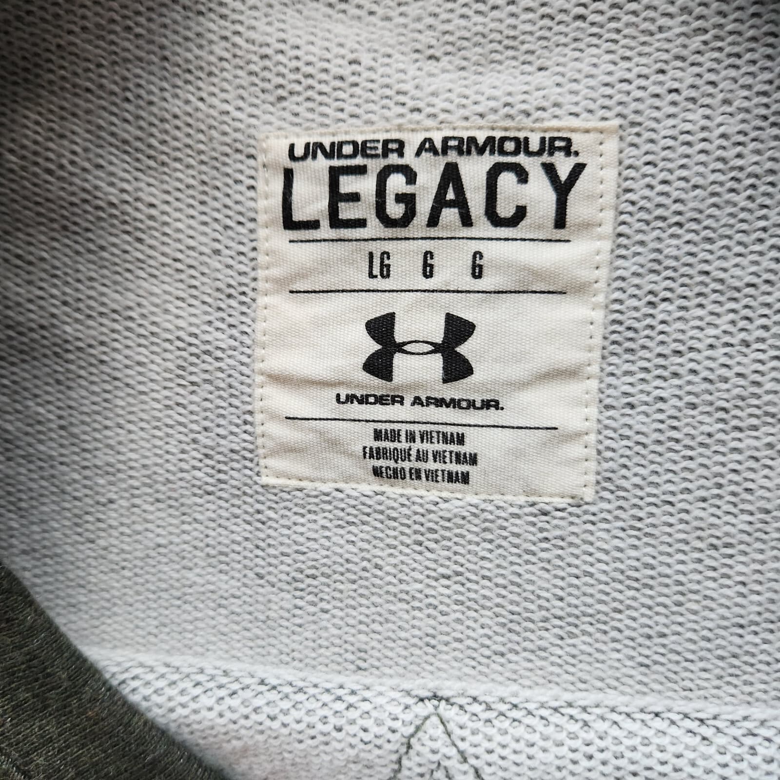 EUC Under Armour Legacy Terry Knit Sweatshirt Semi-Fitted Crewneck Green Women L - Thumbnail 8