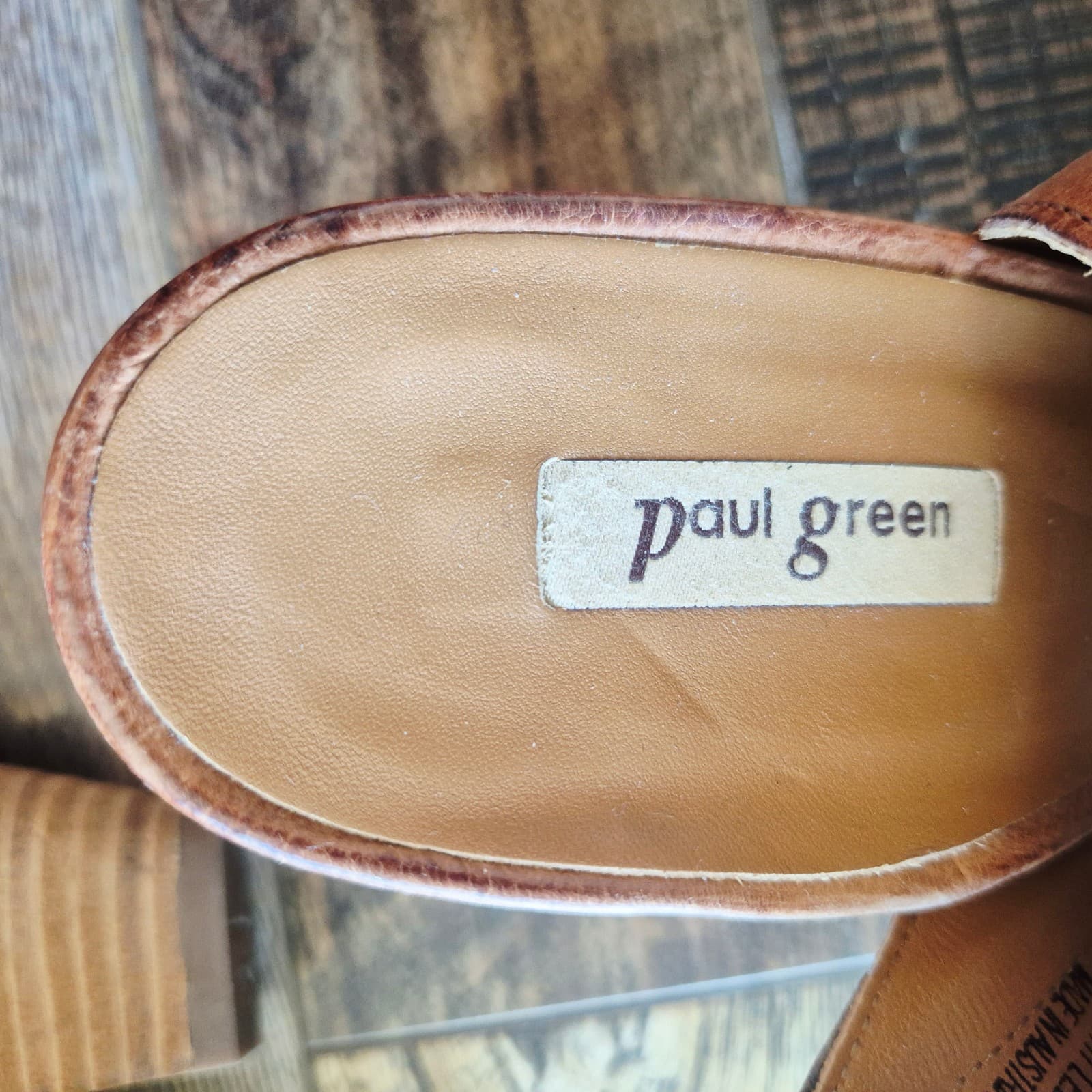 Paul Green Rosa Brown Woven Cayanne Cuoio Leather Peep Toe Heel Sandal UK3.5 US6 - Thumbnail 11