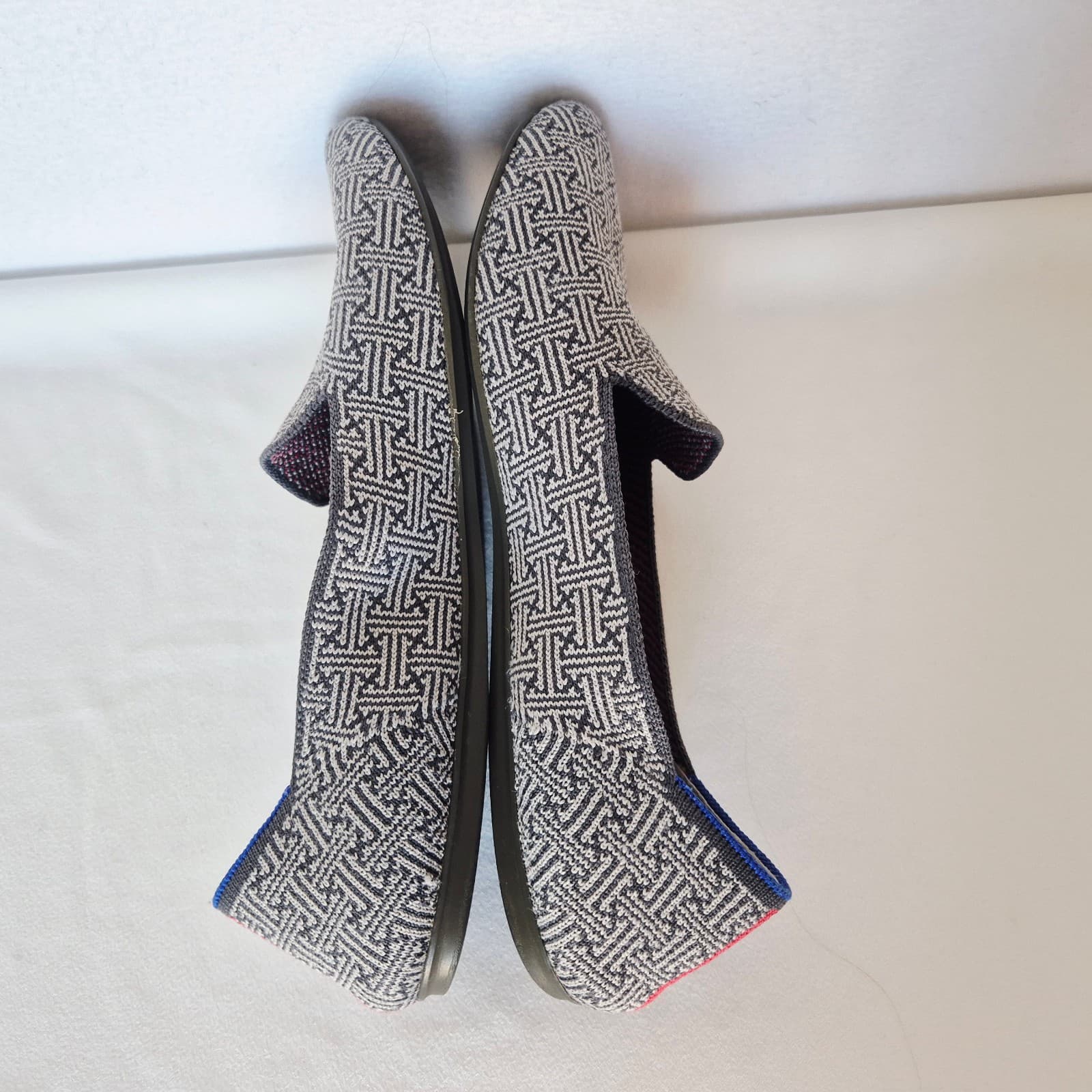 Rothy's The Loafer Retired Charcoal Grid Pattern Slip-On Comfort Women's US11 - Thumbnail 8
