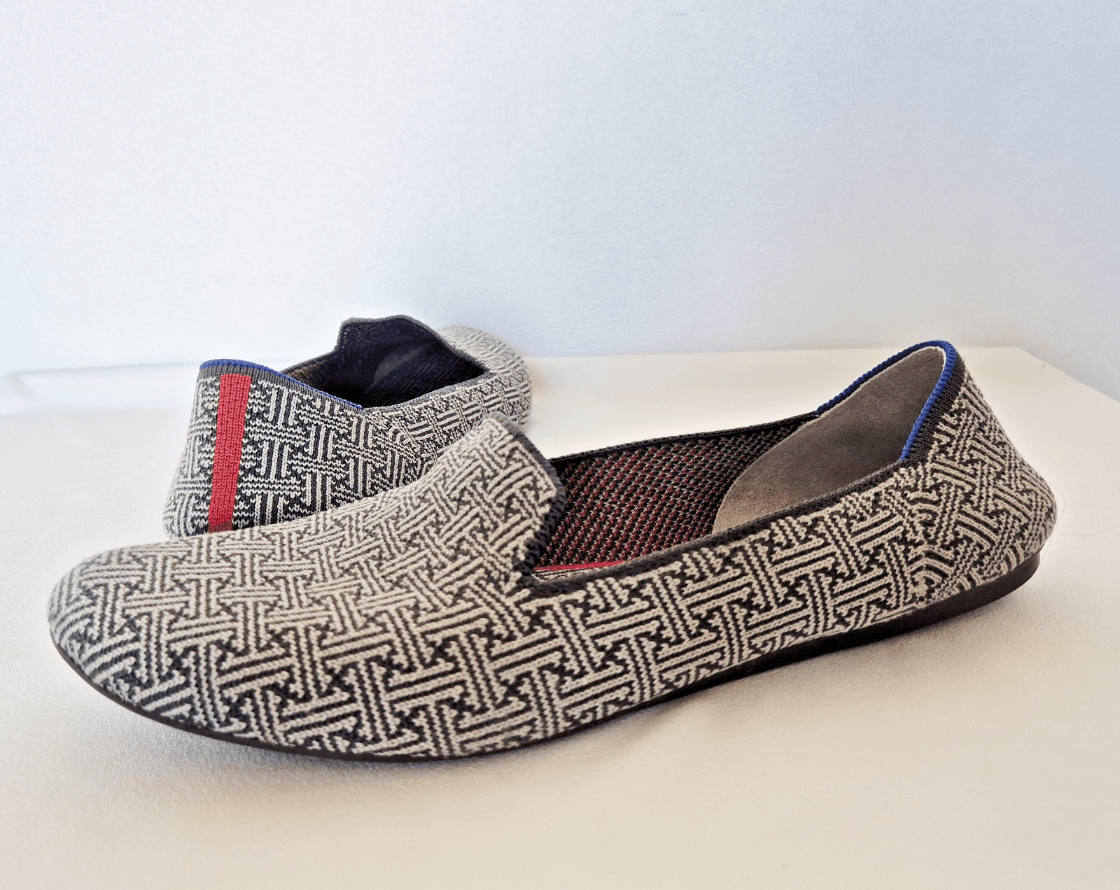 Rothy's The Loafer Retired Charcoal Grid Pattern Slip-On Comfort Women's US11 - Thumbnail 4