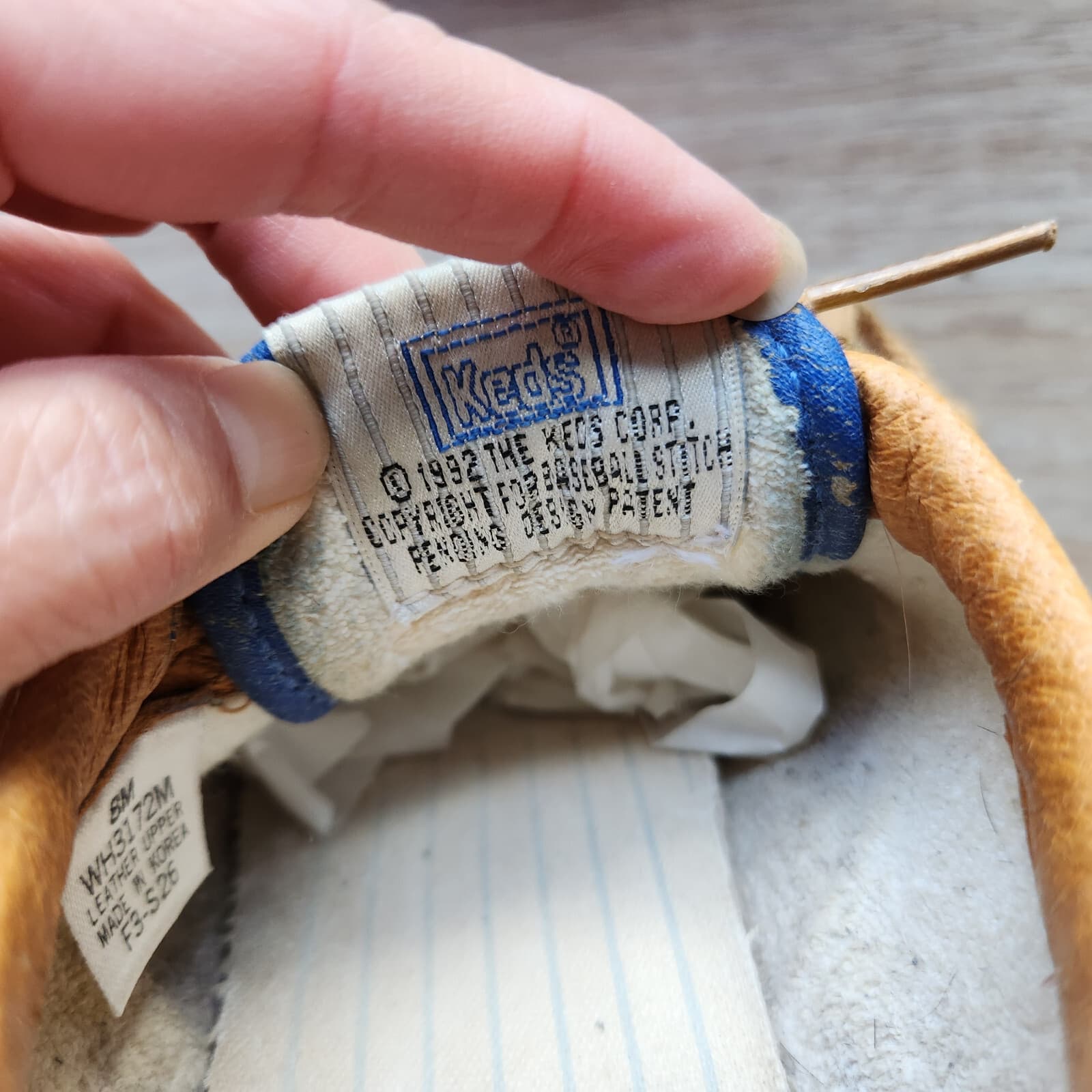 Vintage'90 Keds Series Championship Leather Baseball Stitch Sneaker Women's US8M - Thumbnail 9