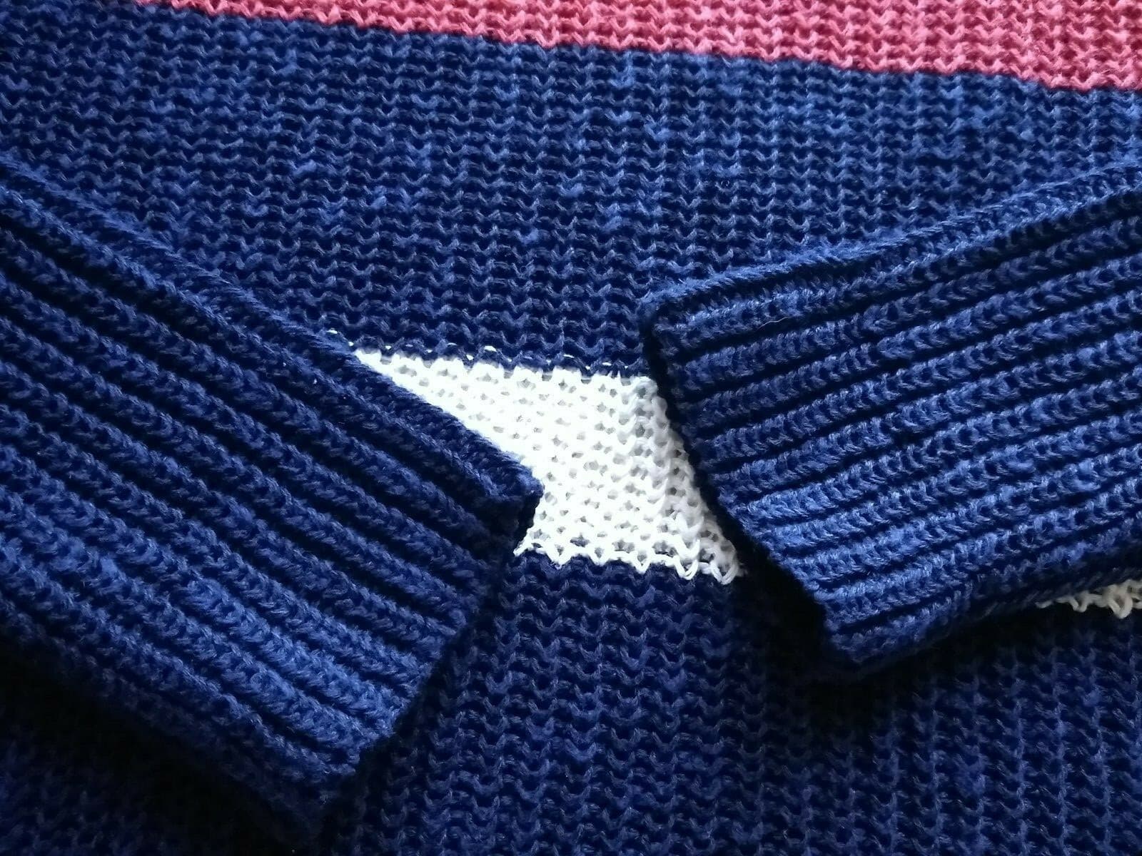 LAUREN RALPH LAUREN Jeans Co. Linen Cotton Blend Sweater Pullover Strip Sz.L - Thumbnail 5