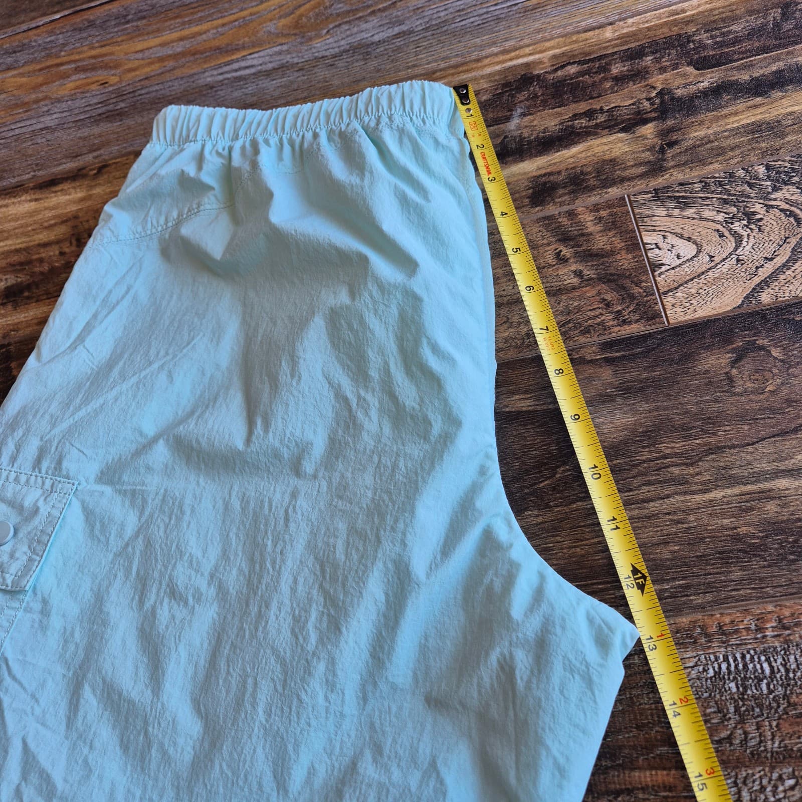 Free People Movement Break It Down Cargo Shorts Elastic Waist Mint Green Women M - Thumbnail 16