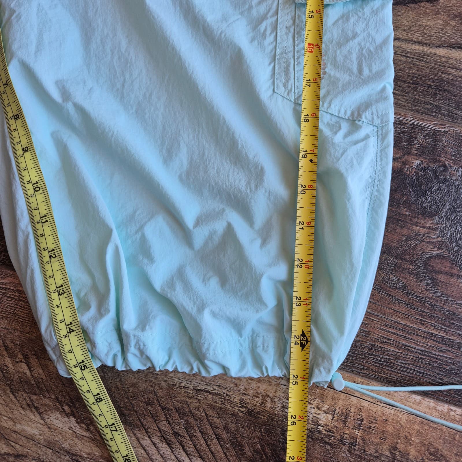 Free People Movement Break It Down Cargo Shorts Elastic Waist Mint Green Women M - Thumbnail 15