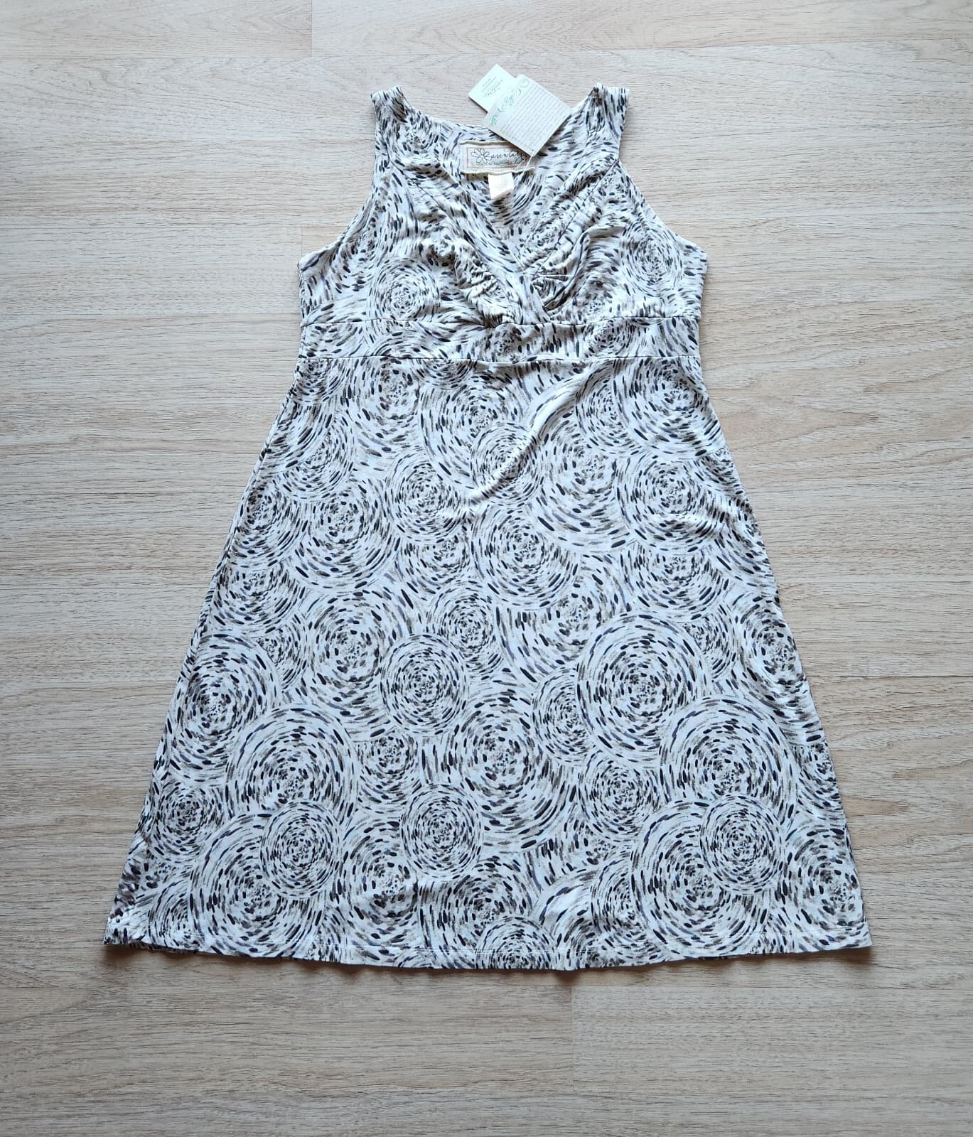 NWT Aventura Clothing Celeste Sheat Dress Sleeveless Knit Earl Grey Women's XL - Thumbnail 3