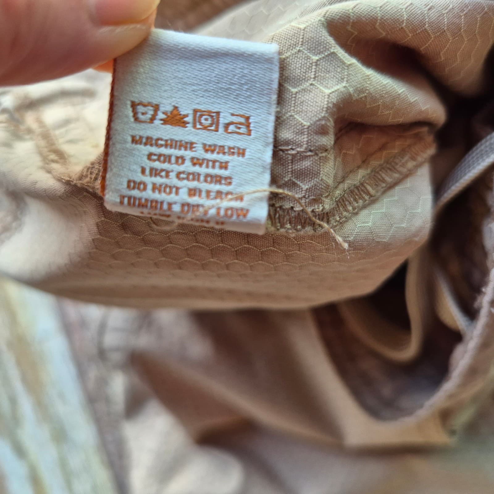 NWoT The Territory Ahead Texture Khaki Utility Cargo Shorts Elastic Women's L/10 - Thumbnail 7