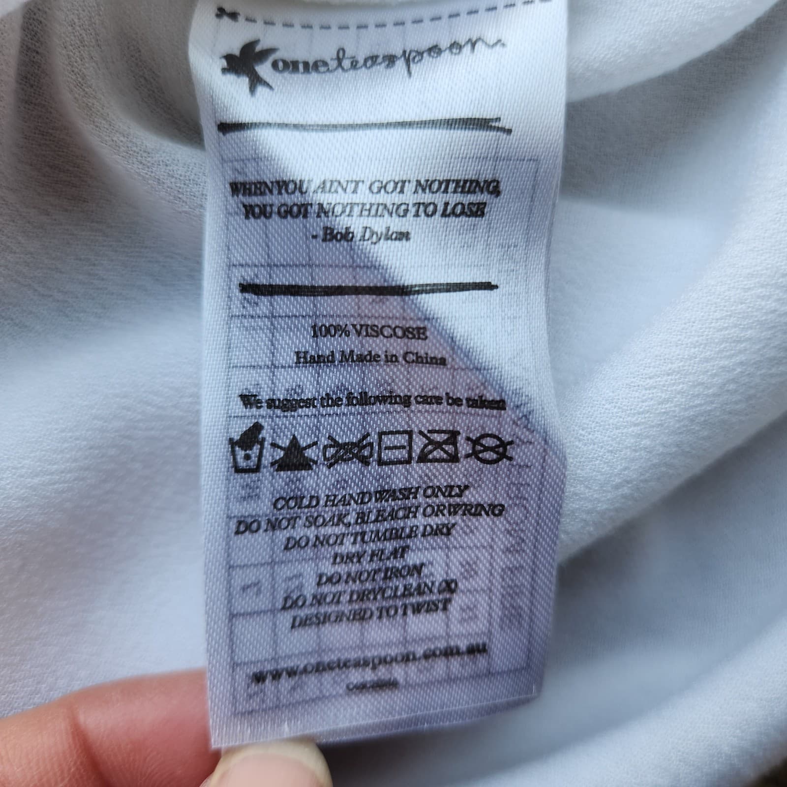 NWT One Teaspoon Vagabond Mini Skirt Elastic Waist Drawstring Viscose White Sz.L - Thumbnail 9