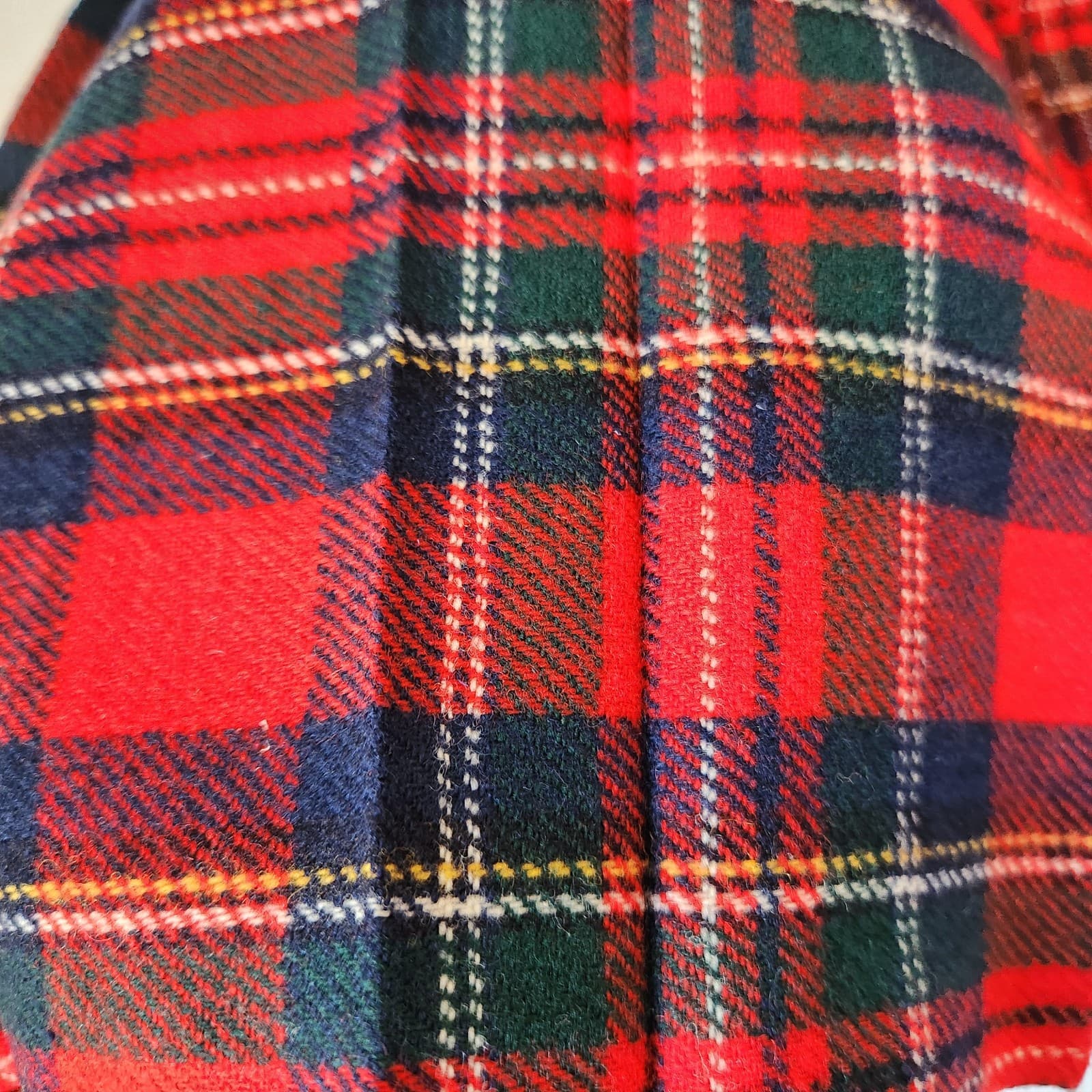 Vintage Pendleton USA Wool Flannel Tartan Plaid Pleat Midi Skirt Zip Women's 14 - Thumbnail 4