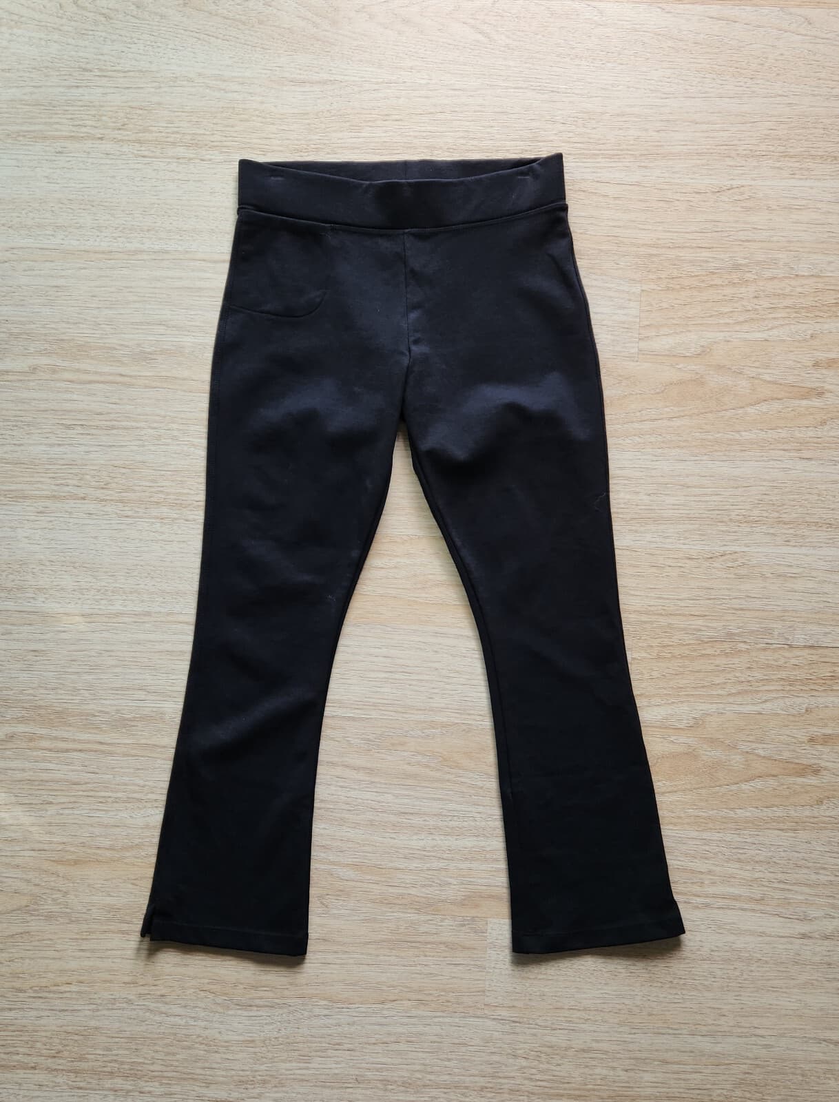 American Giant No-BS Kick Flare Pants Pullon Pocket Pomodal Blend Black Womens 6 - Thumbnail 2