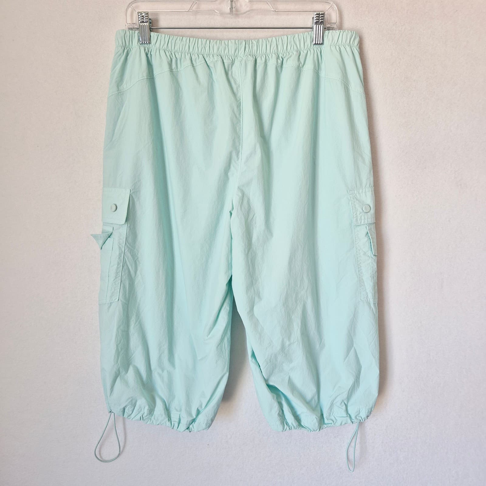 Free People Movement Break It Down Cargo Shorts Elastic Waist Mint Green Women M - Thumbnail 6