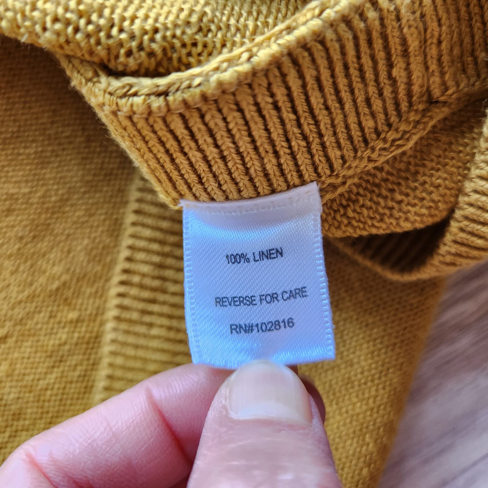 EUC Garnet Hill Haiku Linen Boxy Sweater Shirttail Hem Short Sleeve Yellow Sz.L - Thumbnail 10