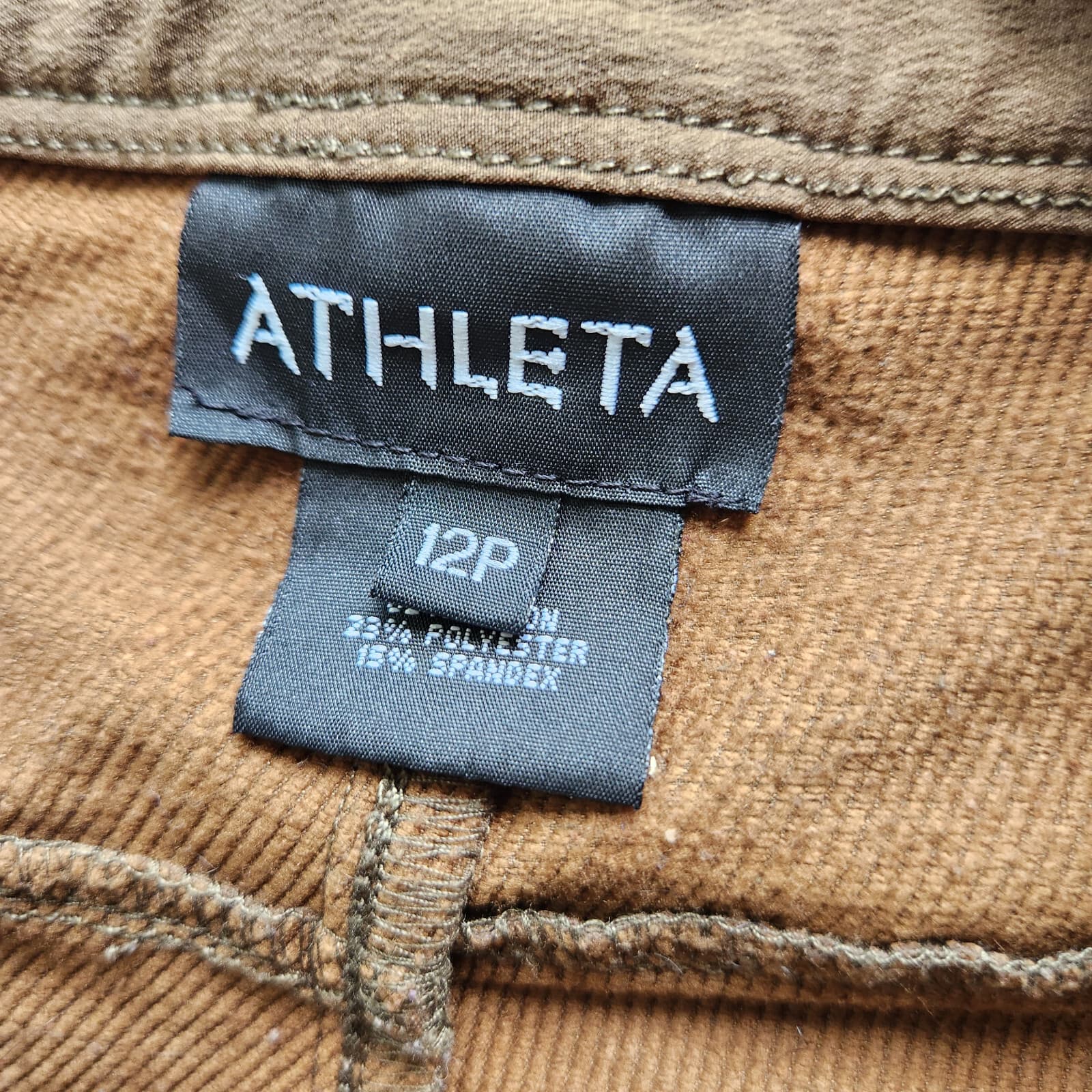 Athleta Outdoor Hiking Cropped Pants Wide-Leg Zip-Pocket Brown Women's 12P - Thumbnail 6