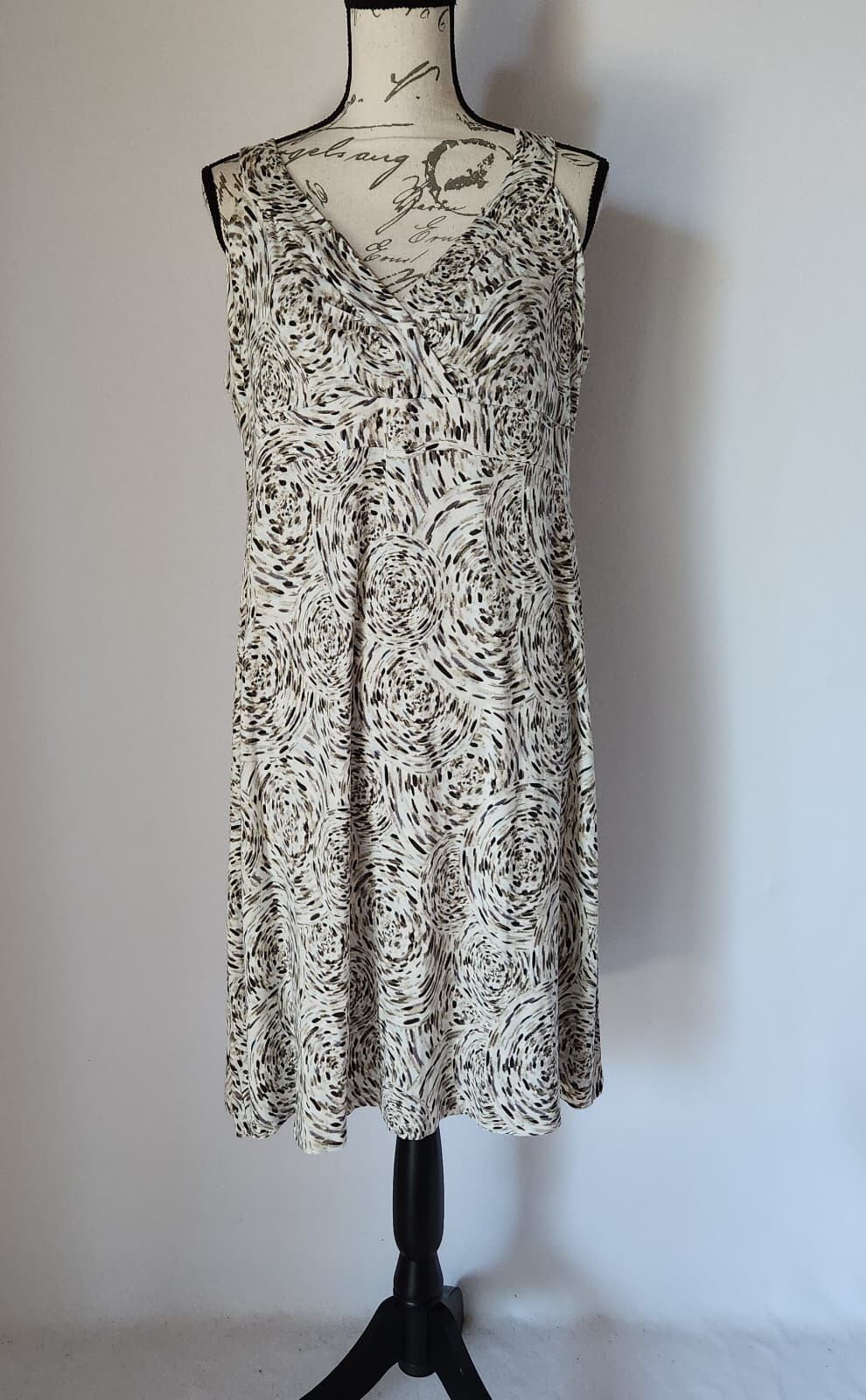 NWT Aventura Clothing Celeste Sheat Dress Sleeveless Knit Earl Grey Women's XL - Thumbnail 2