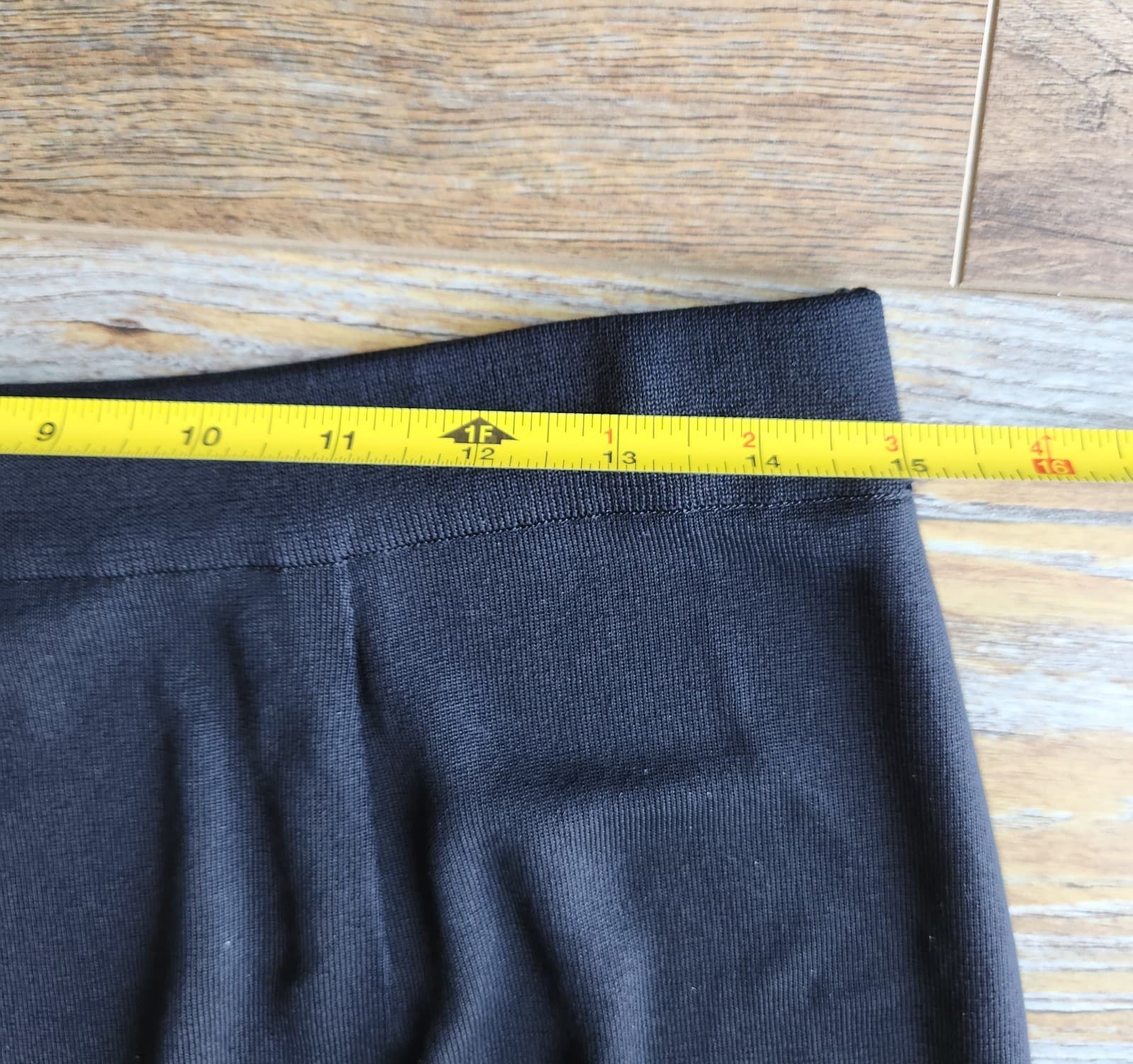 Exclusively Misook Jersey Knit A-Line Skirt Elastic Waist Knee Length Black Sz.M - Thumbnail 7