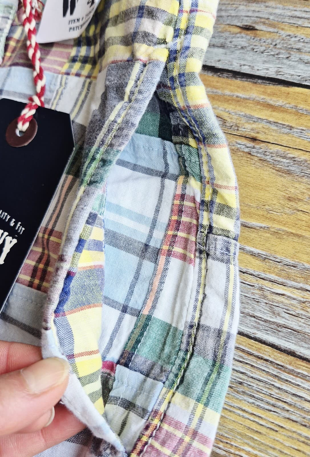 NWT The New Ivy Brand Patchwork Madras Plaid 10" Walking Shorts Cotton Men's 40 - Thumbnail 8