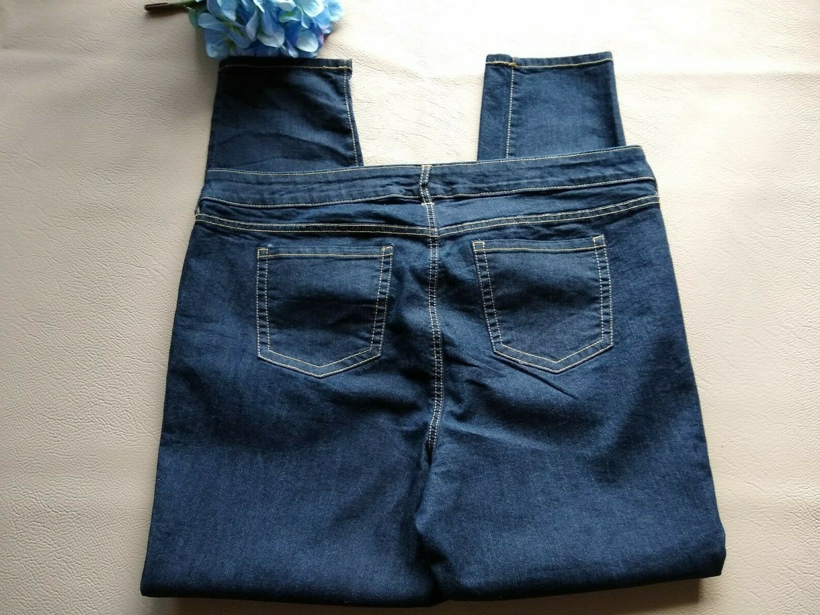 TORRID DENIM Skinny Cotton Blend Dark Wash Blue Jeans Stretch Zip Pocket Sz.20R - Thumbnail 5