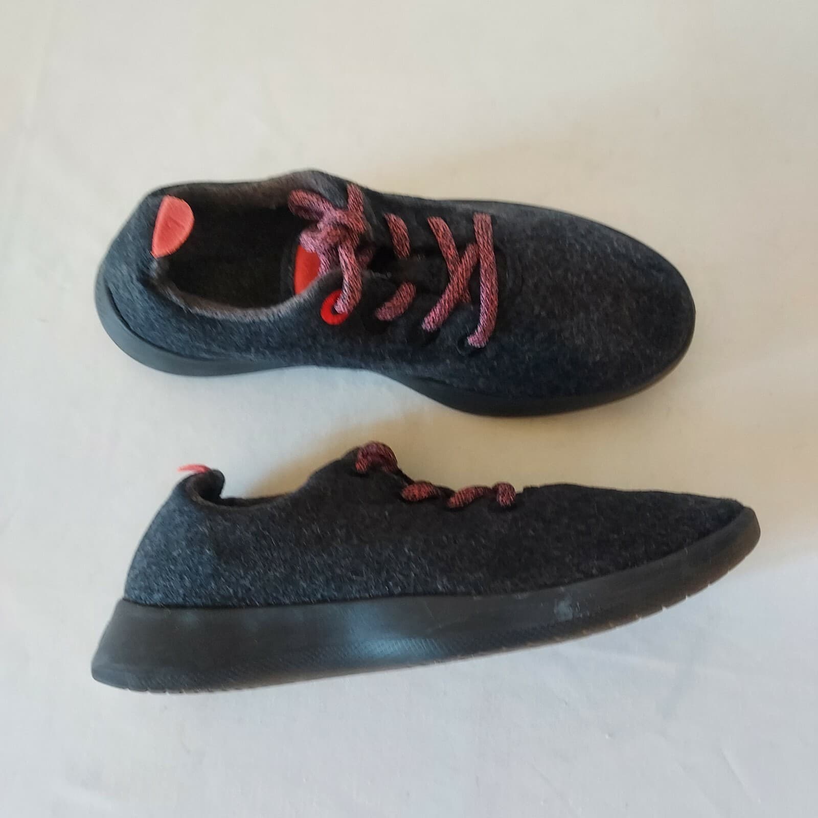 Allbirds The Wool Runners Shoe Lace NZ Superfine Merino Wool Black Women US7 - Thumbnail 3