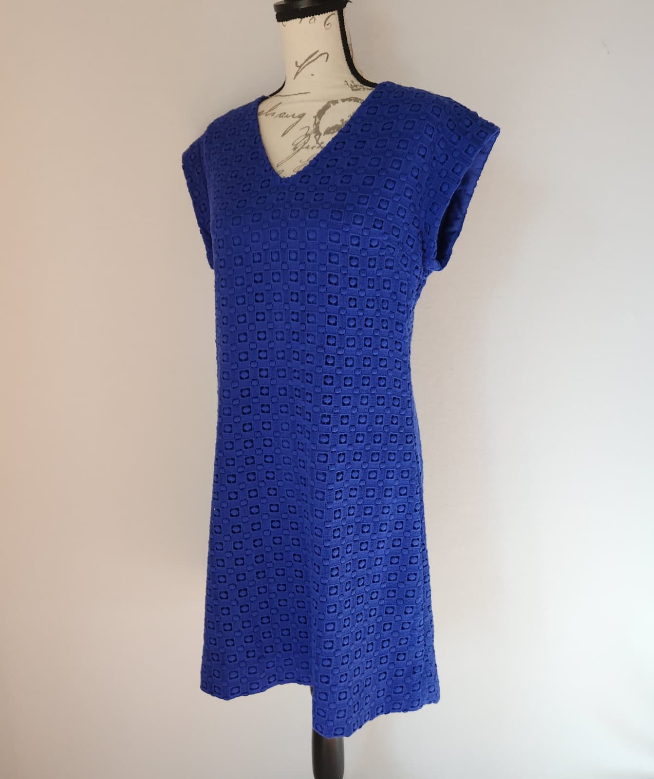 KATE SPADE NEW YORK Guipure Lace A-Line Mini Dress Cap-Sleeve Blue Women's 10 - Thumbnail 4