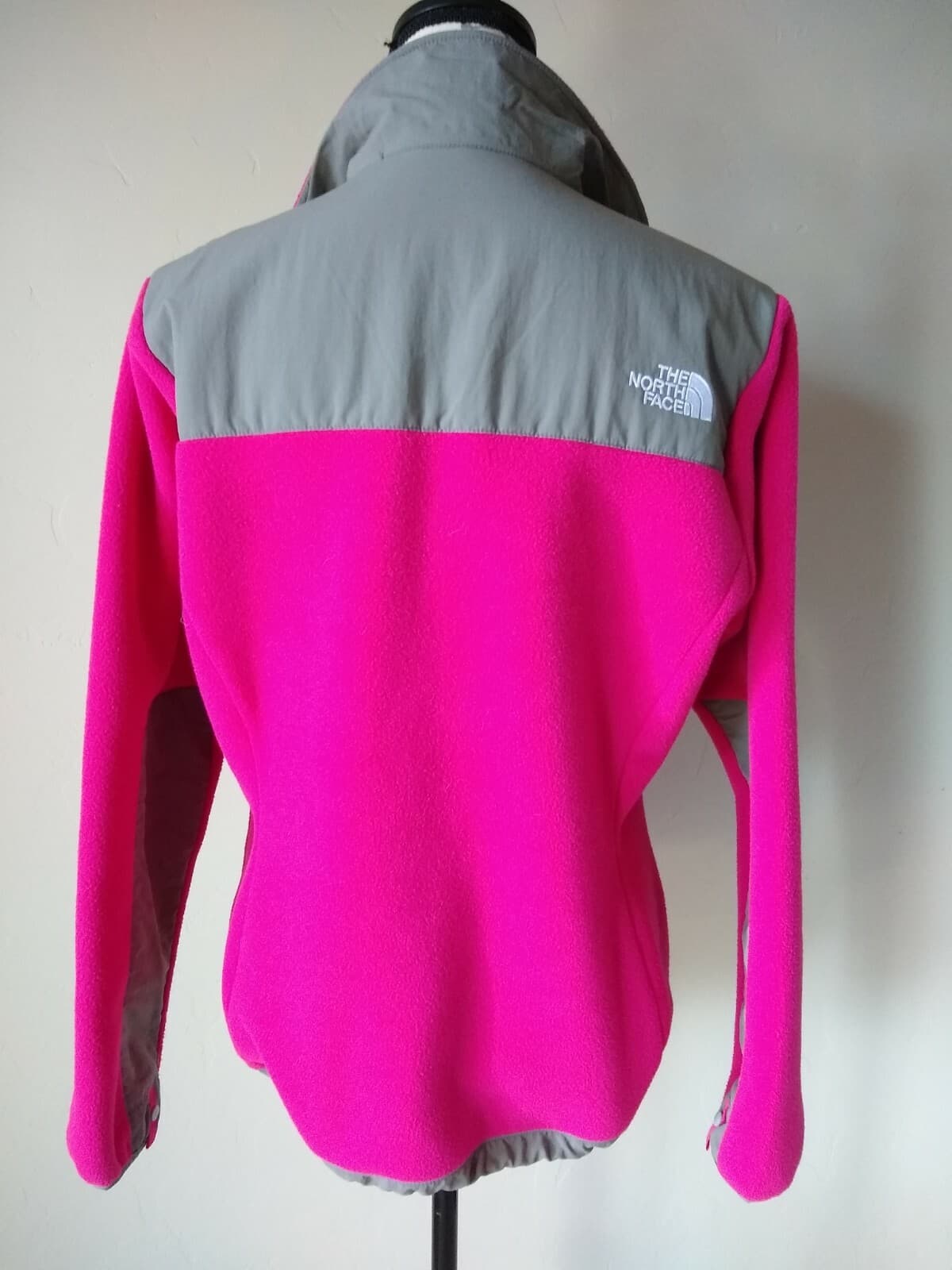 The North Face Women Polartec Fleece Lined Jacket Zip-Up Pockets Pink/Gray Sz.M - Thumbnail 5
