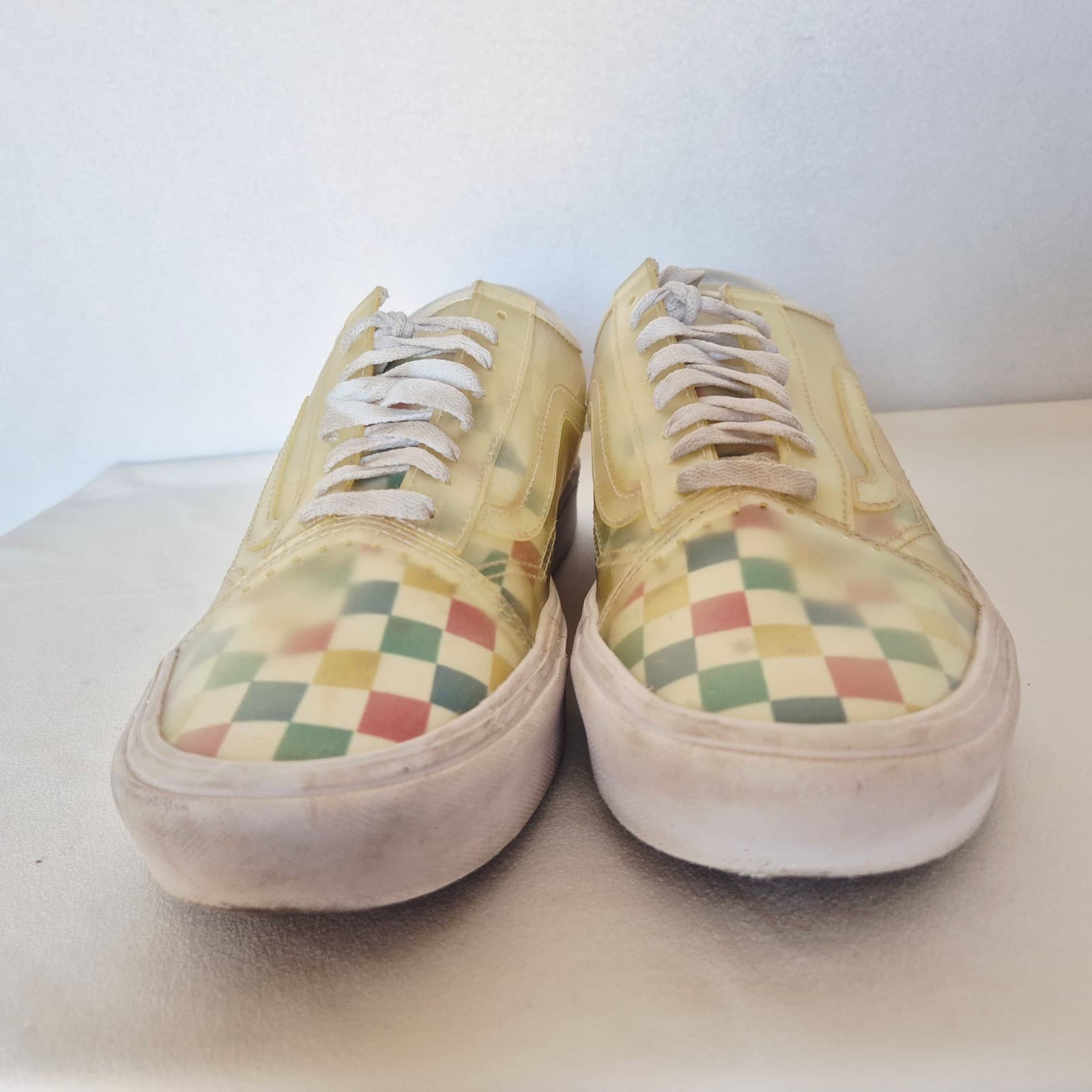 Vans ComfyCush Slip-Skool Checkerboard Multi-Color Sneakers Lace Unisex M9.5 W11 - Thumbnail 5