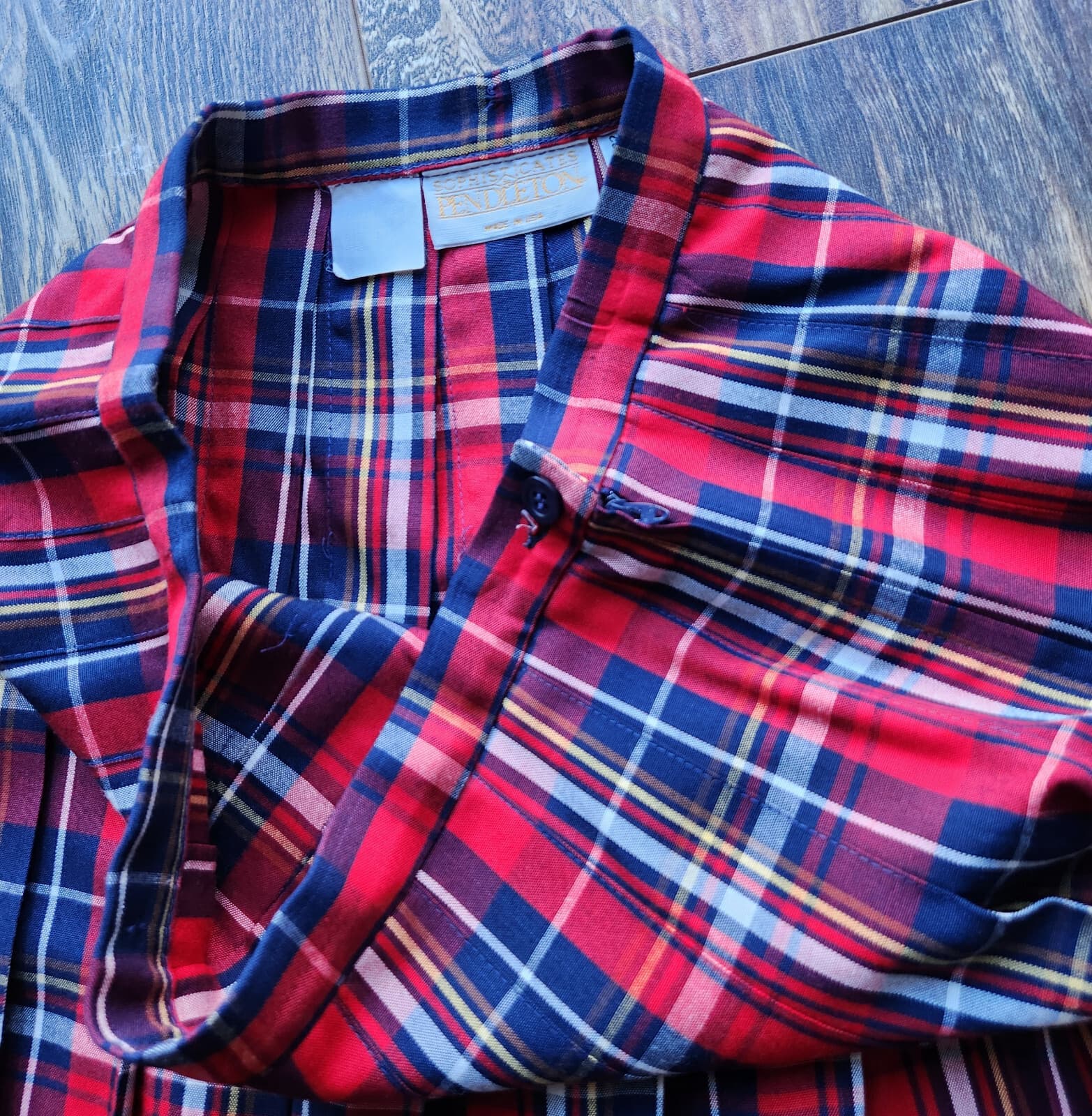 Vintage Pendleton Sophisticates USA Made Plaid Pleat Midi A-Line Skirt Rayon 12 - Thumbnail 5