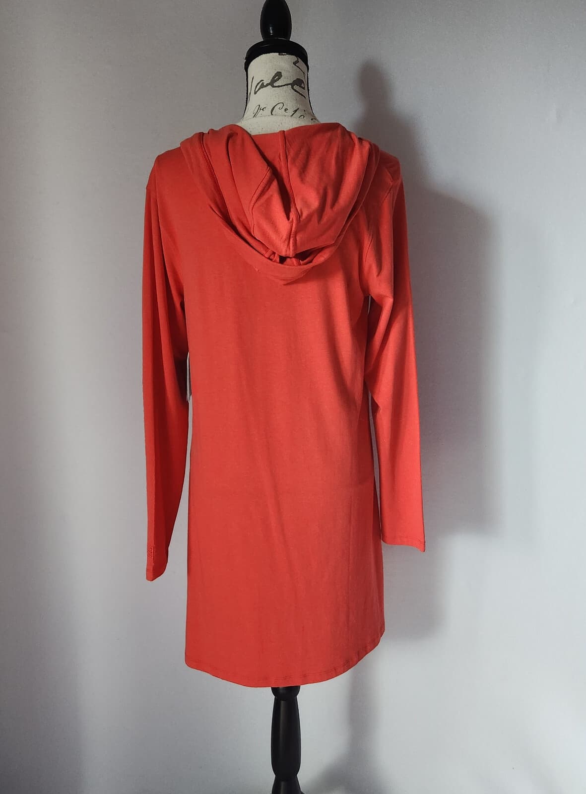 NWT Coolibar Catalina UPF50+ Beach Cover-Up Dress Hood Long Sleeve Red Sz.M $85 - Thumbnail 5