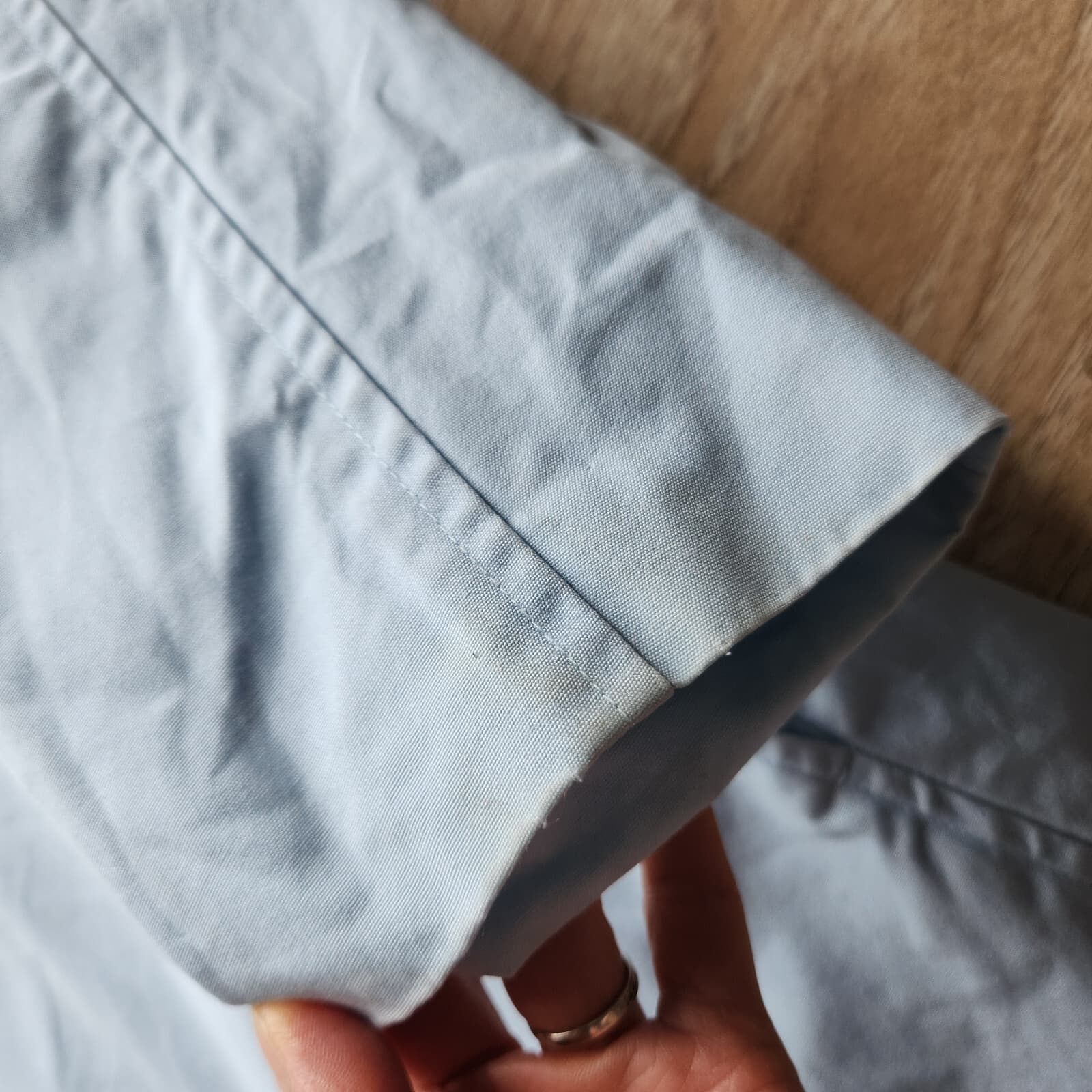 Vintage Brooks Brothers 346 Lite Weather Trench Coat Button Cotton Blue Sz.M - Thumbnail 10