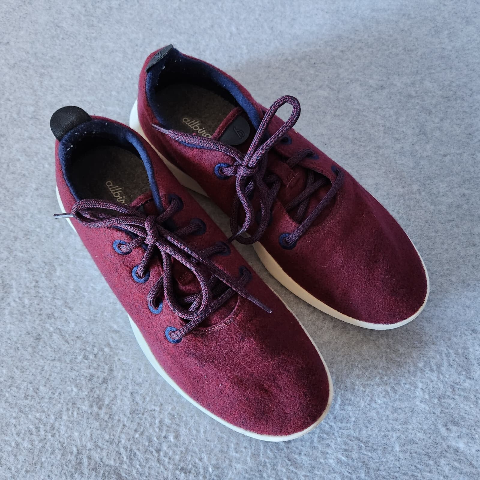 Allbirds Wool Runner Sneaker Lace-Up Super Fine ZQ Merino Wool Red Men US10 - Thumbnail 5