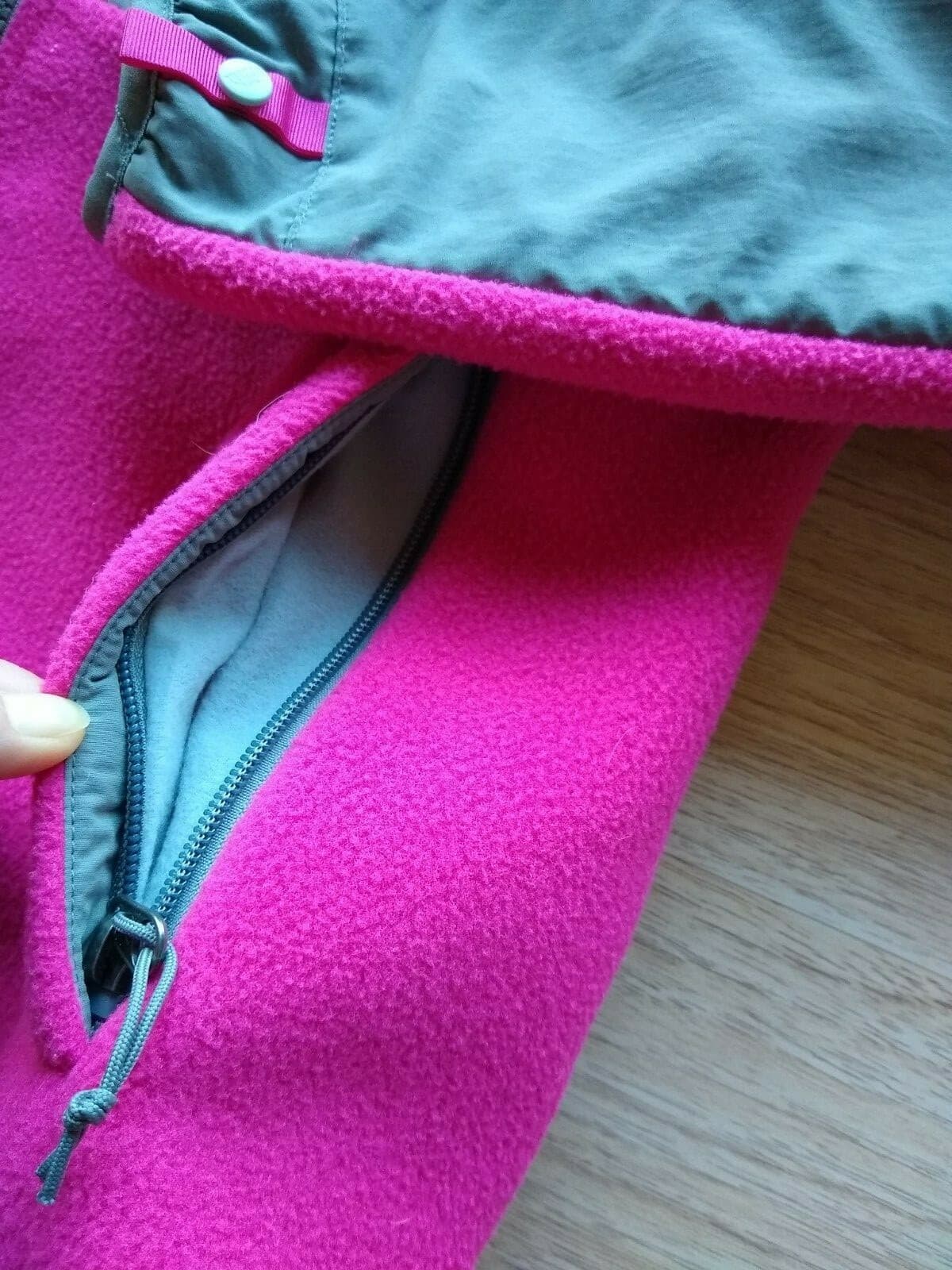 The North Face Women Polartec Fleece Lined Jacket Zip-Up Pockets Pink/Gray Sz.M - Thumbnail 6