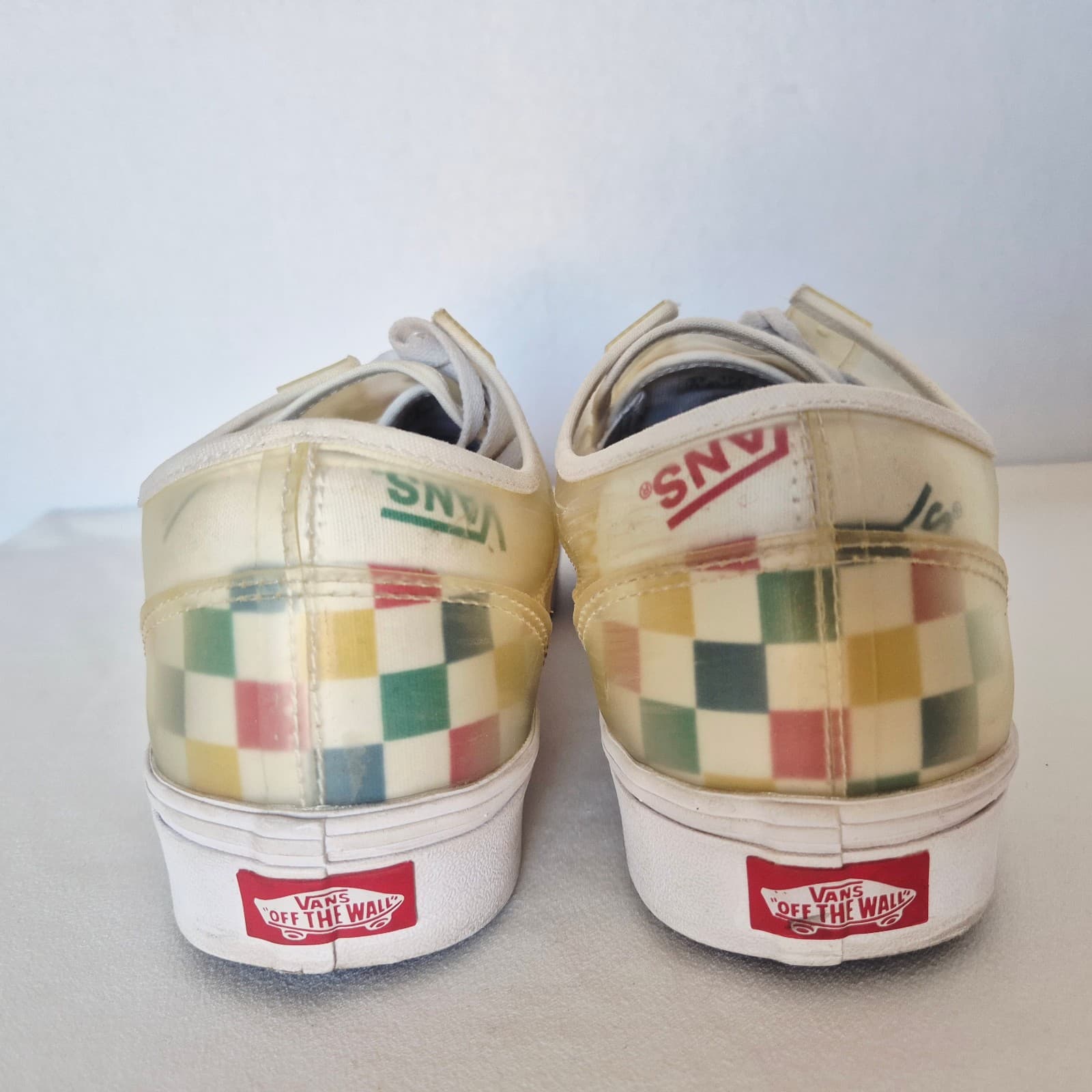 Vans ComfyCush Slip-Skool Checkerboard Multi-Color Sneakers Lace Unisex M9.5 W11 - Thumbnail 4