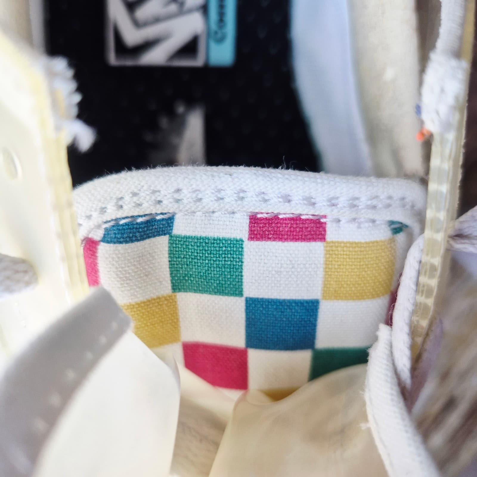 Vans ComfyCush Slip-Skool Checkerboard Multi-Color Sneakers Lace Unisex M9.5 W11 - Thumbnail 10