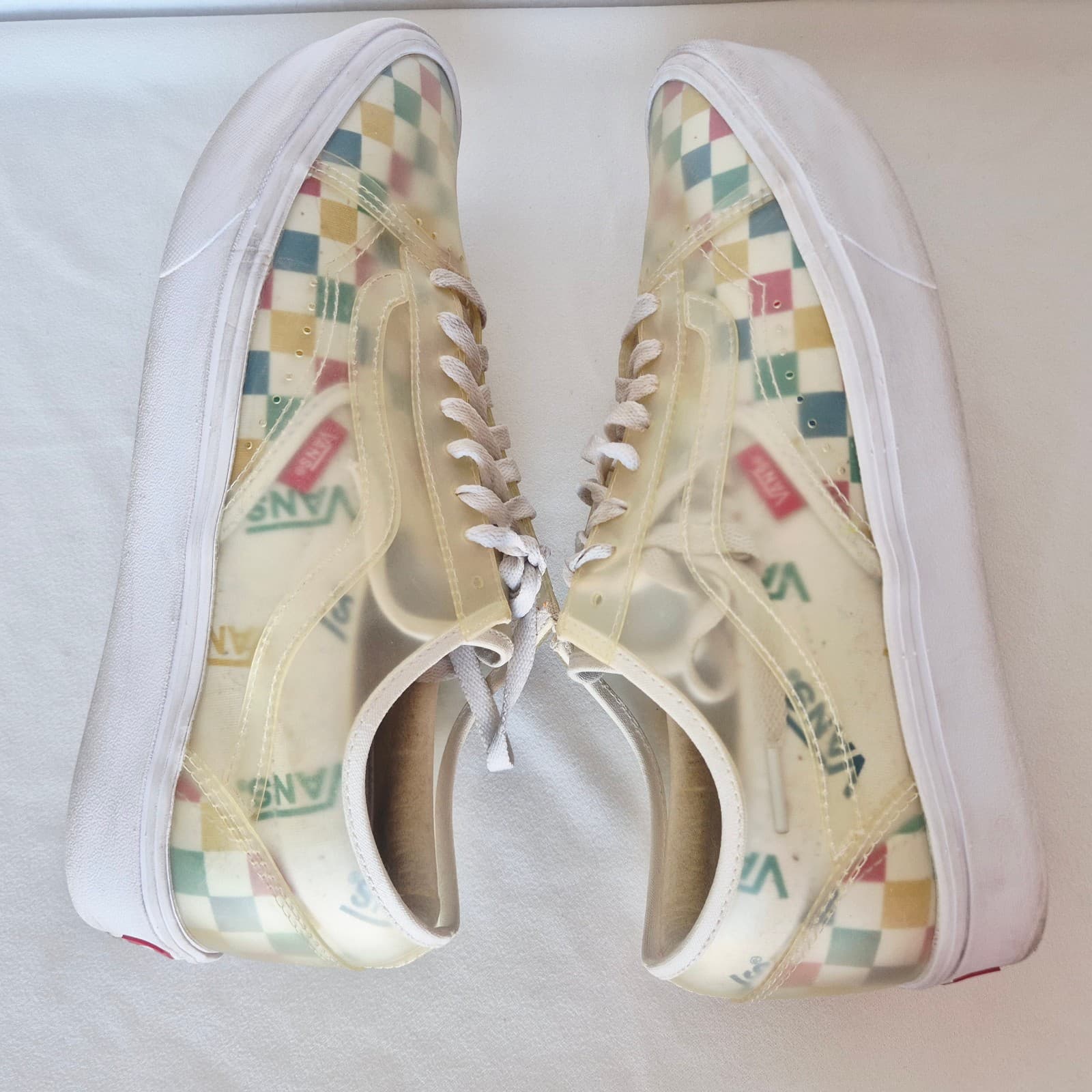 Vans ComfyCush Slip-Skool Checkerboard Multi-Color Sneakers Lace Unisex M9.5 W11 - Thumbnail 6