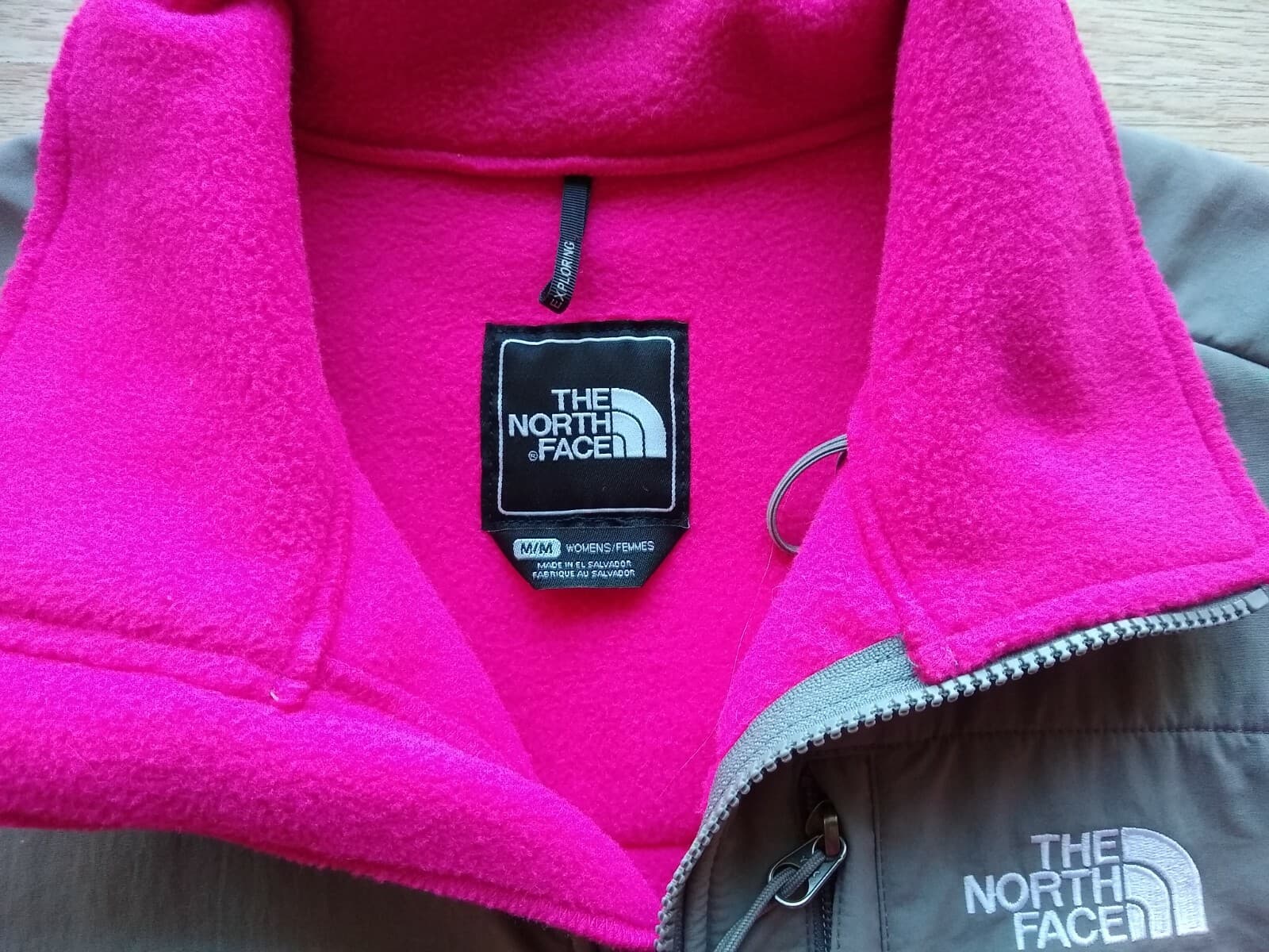 The North Face Women Polartec Fleece Lined Jacket Zip-Up Pockets Pink/Gray Sz.M - Thumbnail 8