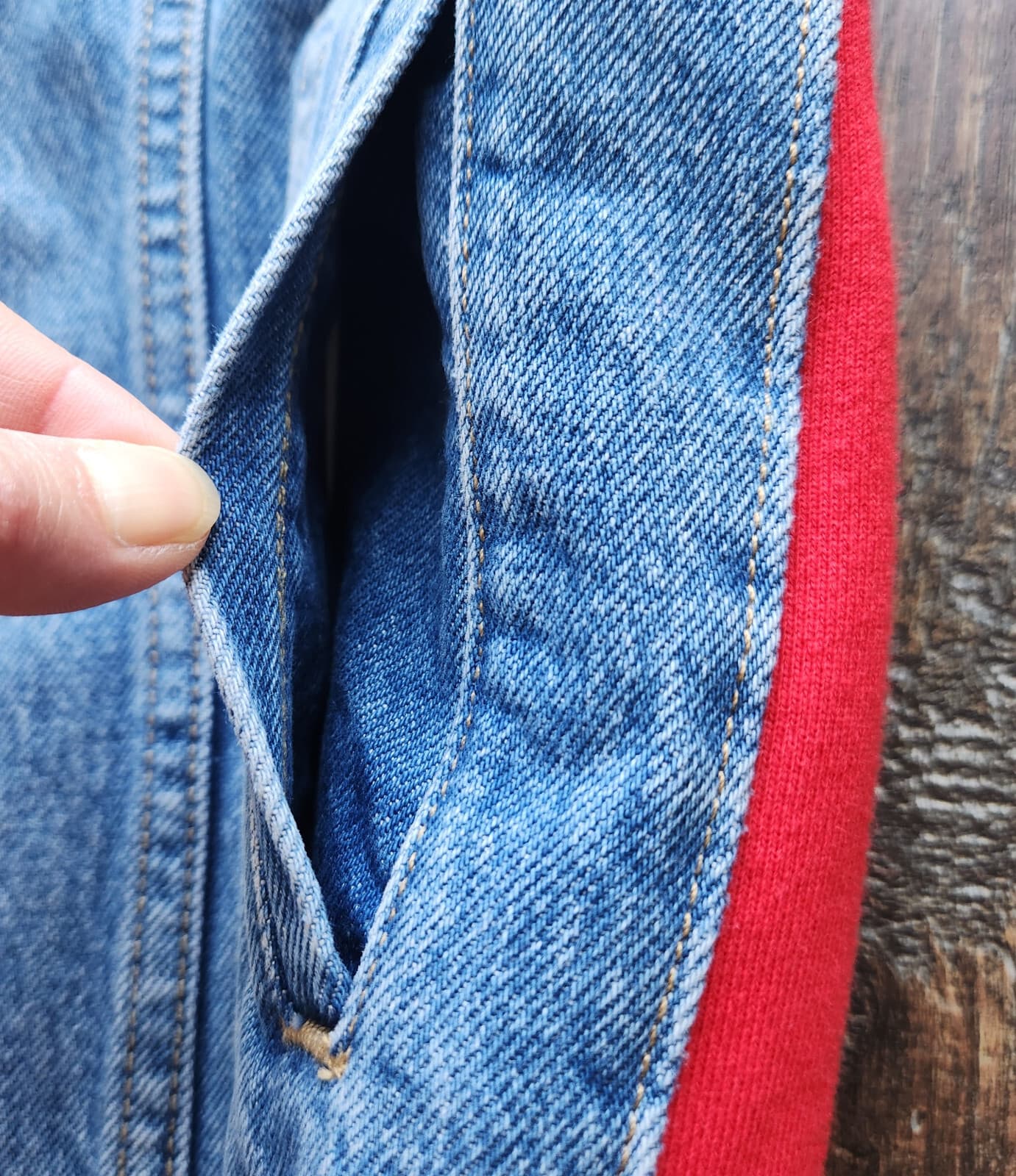 Levi's "Not For Resale" Premium Ex-Boyfriend Hybrid Hood Trucker Jacket Unisex S - Thumbnail 9