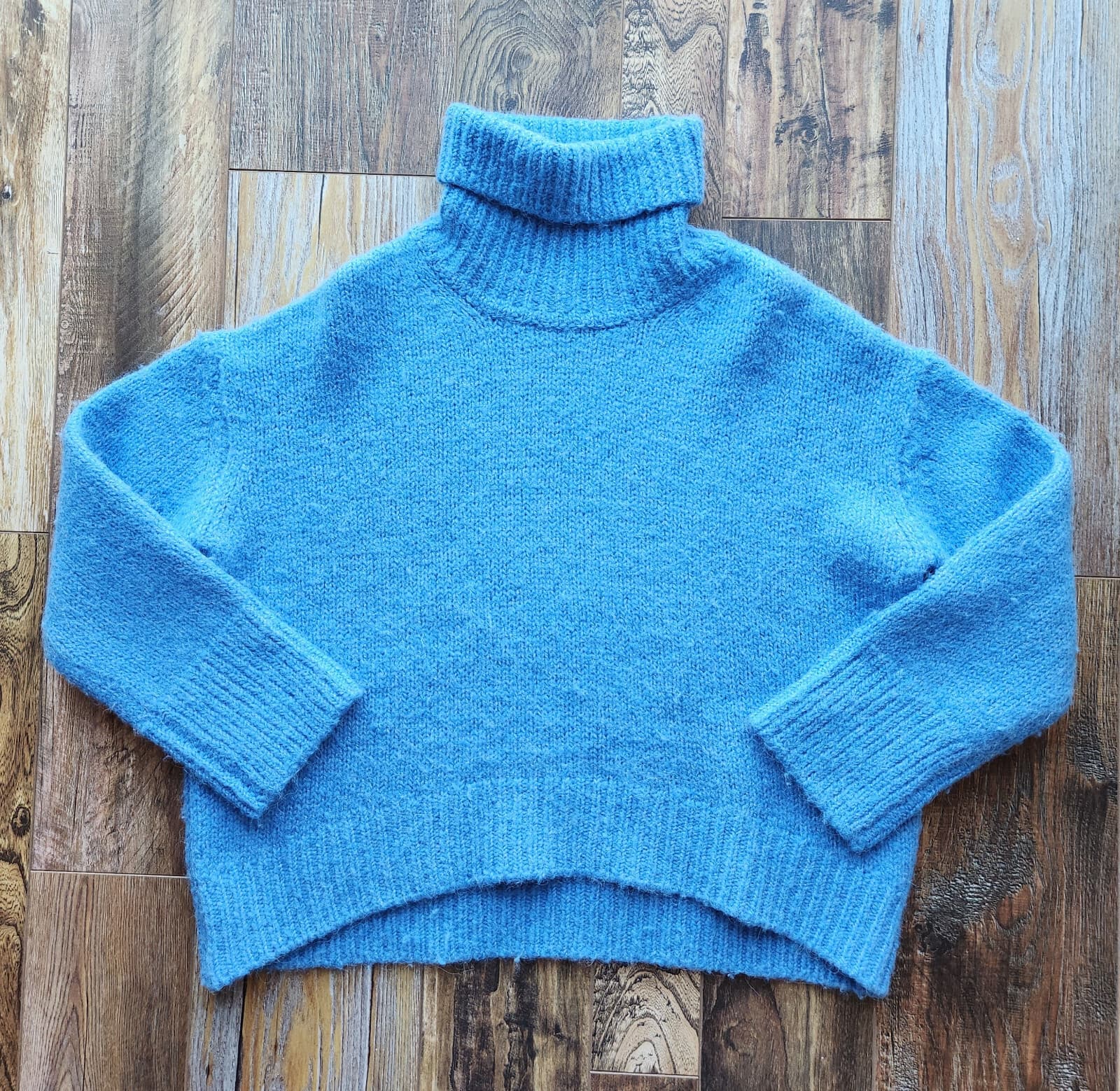 Samsoe Samsoe Mollie Wool Alpaca Turtleneck Sweater Lichen Blue Women's S/M $296 - Thumbnail 5
