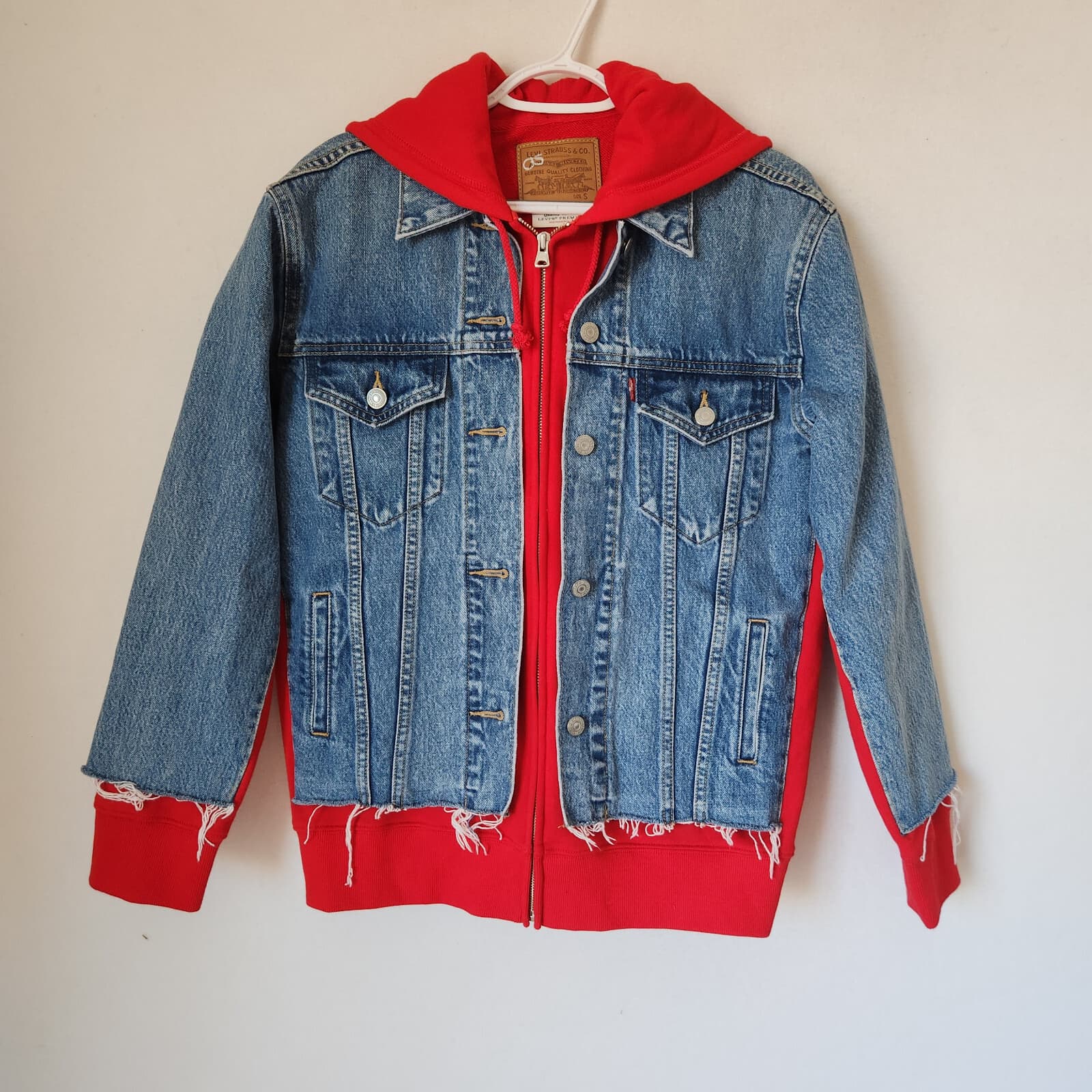 Levi's "Not For Resale" Premium Ex-Boyfriend Hybrid Hood Trucker Jacket Unisex S - Thumbnail 2