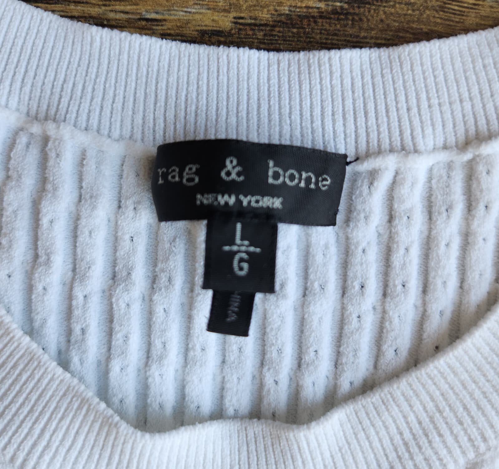 Rag & Bone Brea Sleeveless Cable Rib-Knit Midi Dress Stretch Crewneck White Sz.L - Thumbnail 13