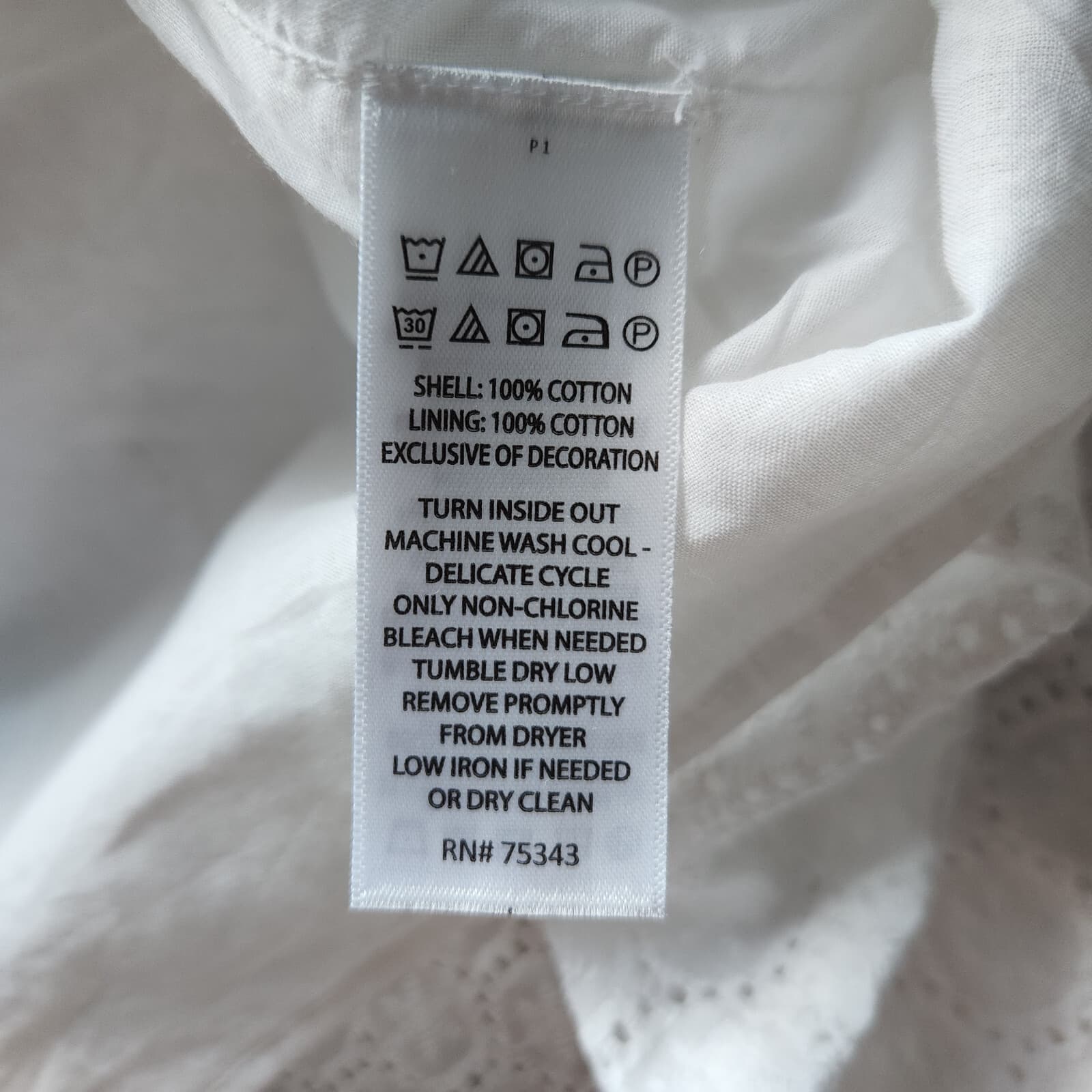 NWT Joie Mommy & Me Eyelet Tiered Shift Dress+Headband Cap Sleeve White Women XL - Thumbnail 9