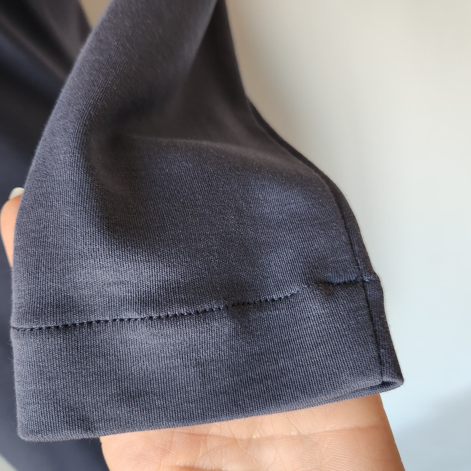 Peruvian Connection Midi Sheath Dress Long Sleeve Knit Pima Cotton Blue Women XS - Thumbnail 4