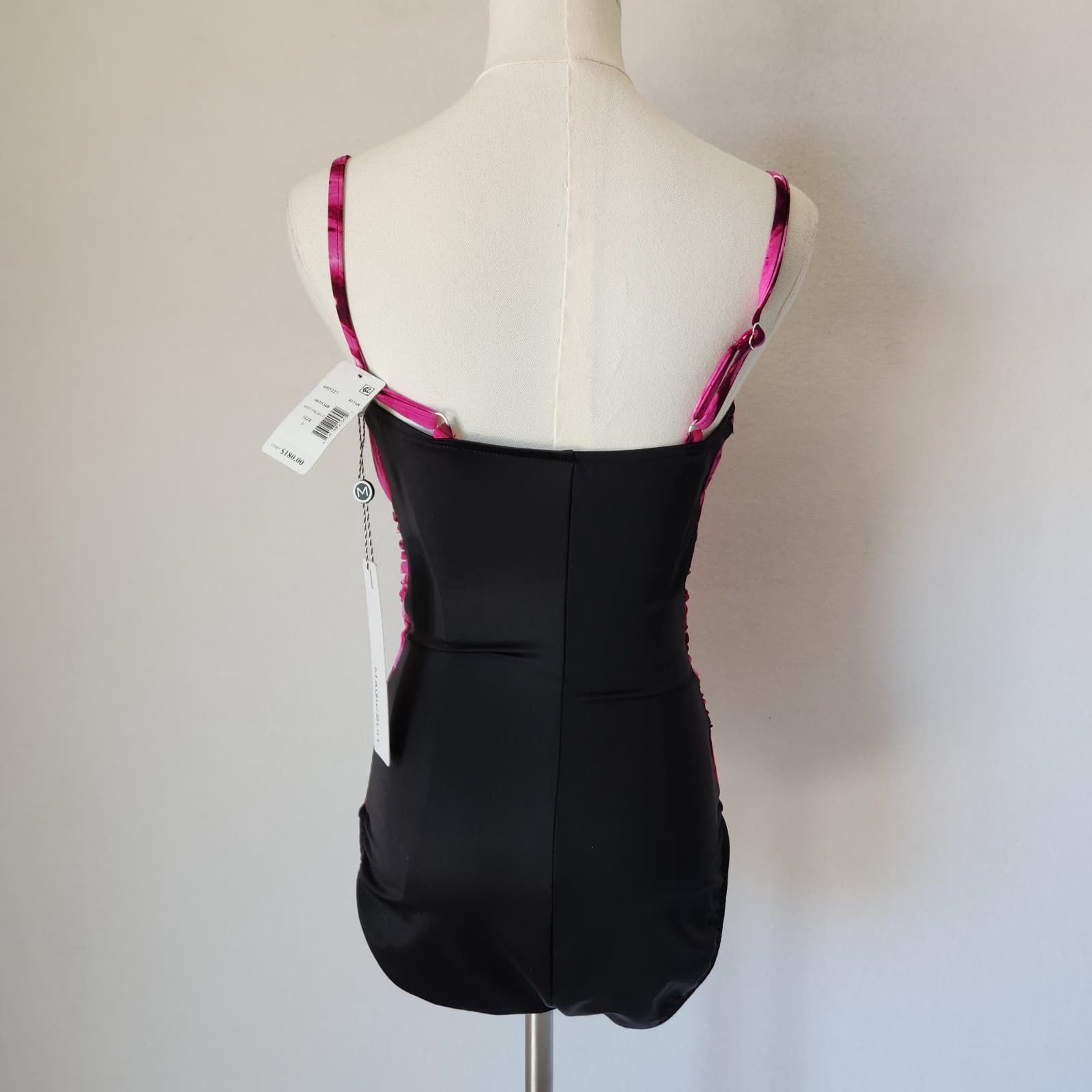 NWT Magicsuit $180 Pink Palmas Louise Underwire One Piece Swimsuit Slimmer Sz.8 - Thumbnail 7